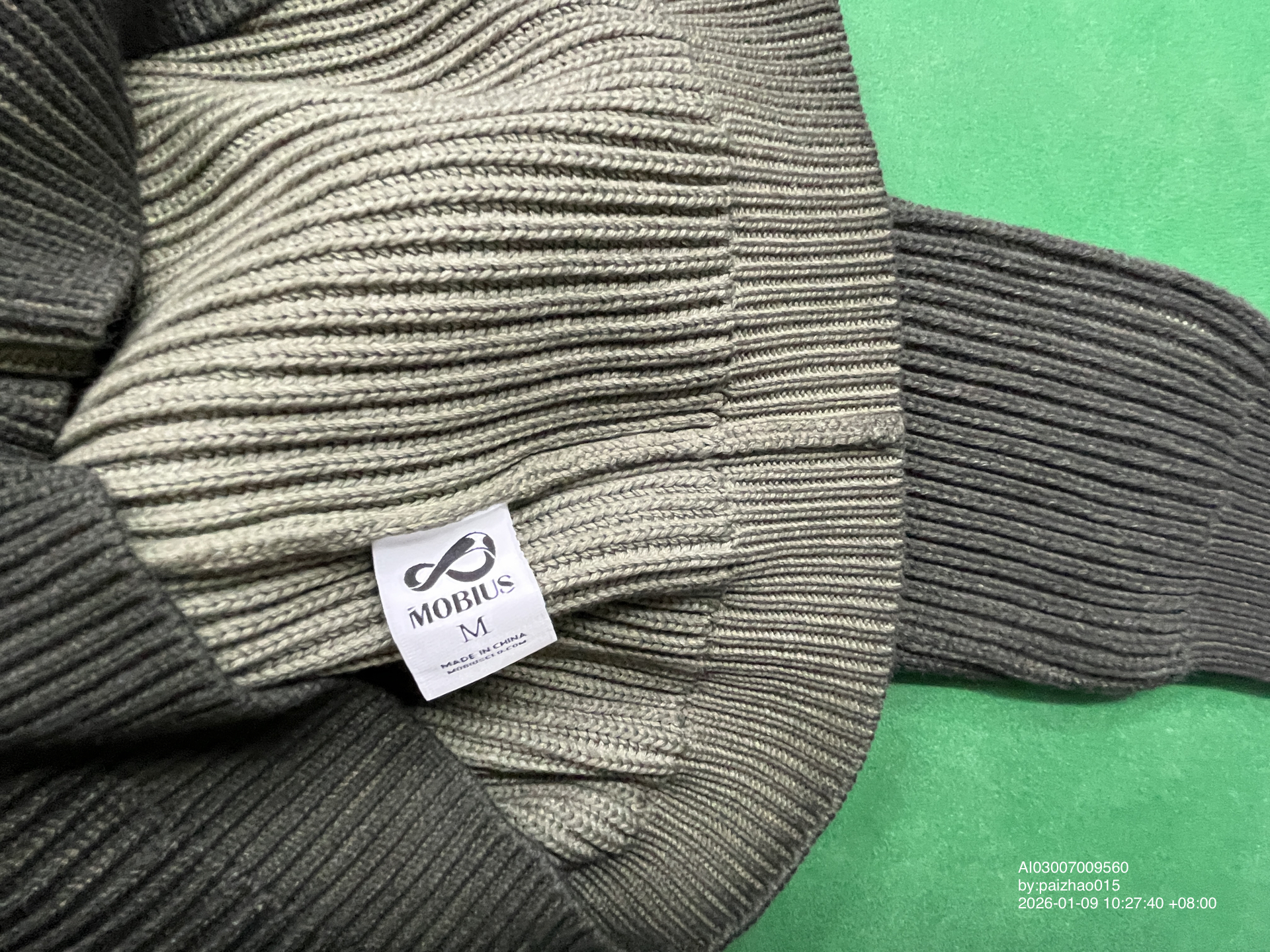 QC Photo - Mobius Moss Green Knit Sweater