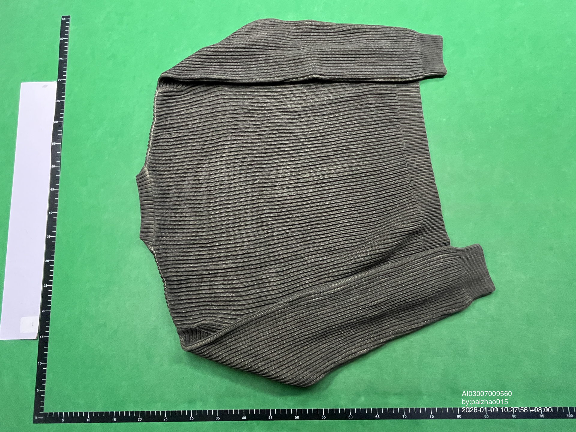 QC Photo - Mobius Moss Green Knit Sweater