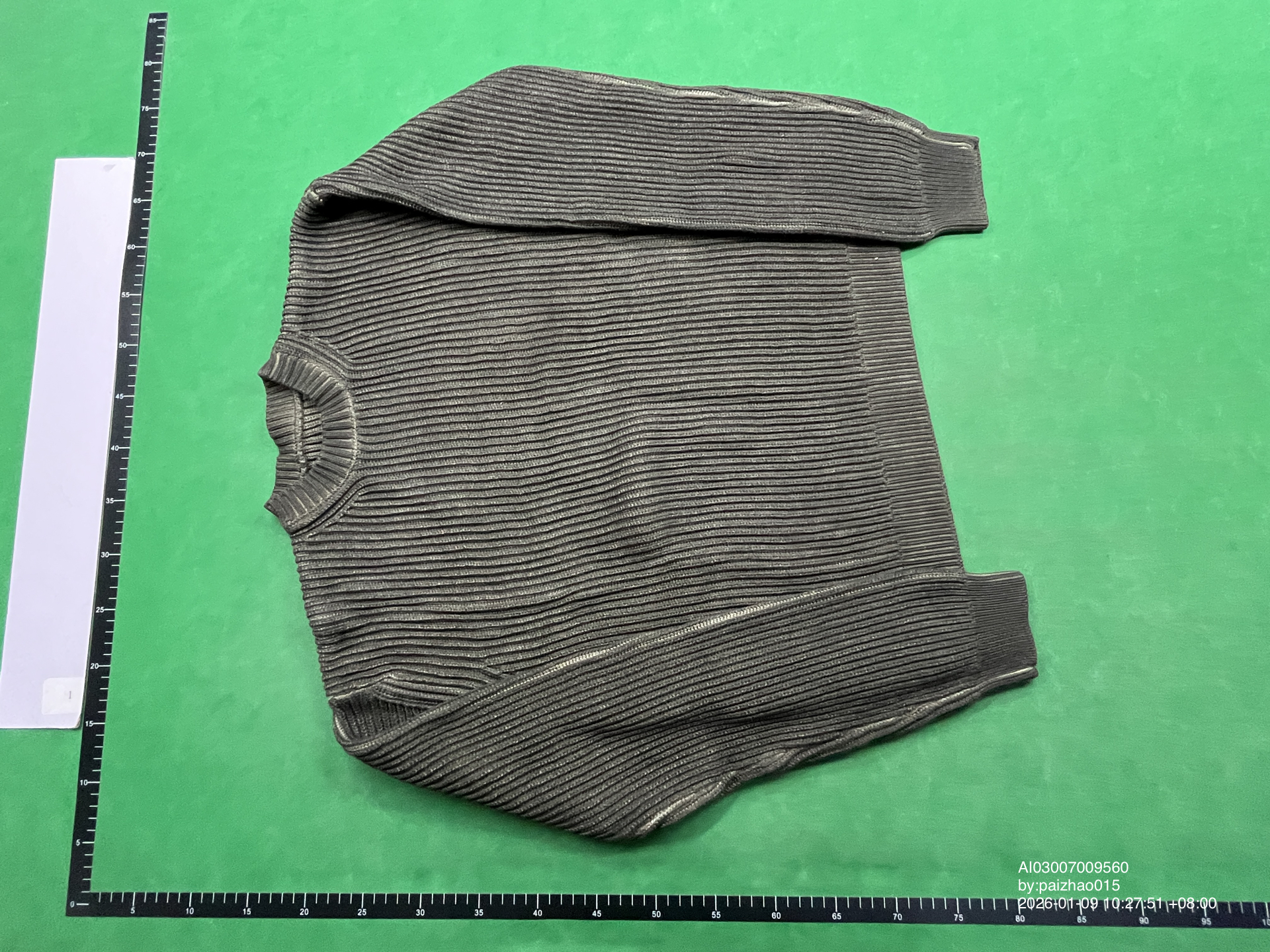 QC Photo - Mobius Moss Green Knit Sweater