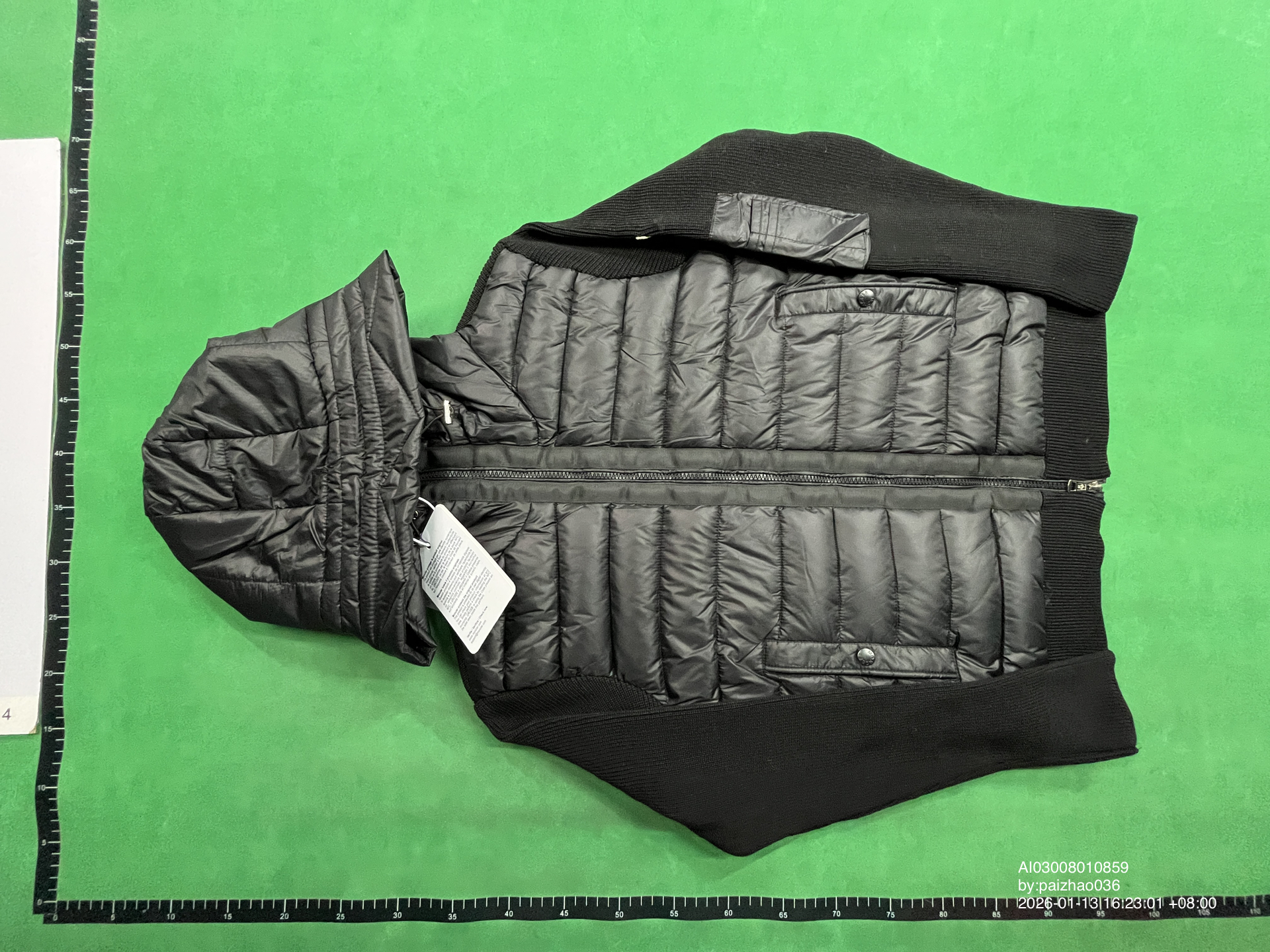 QC Photo - Knitted patchwork down jacket