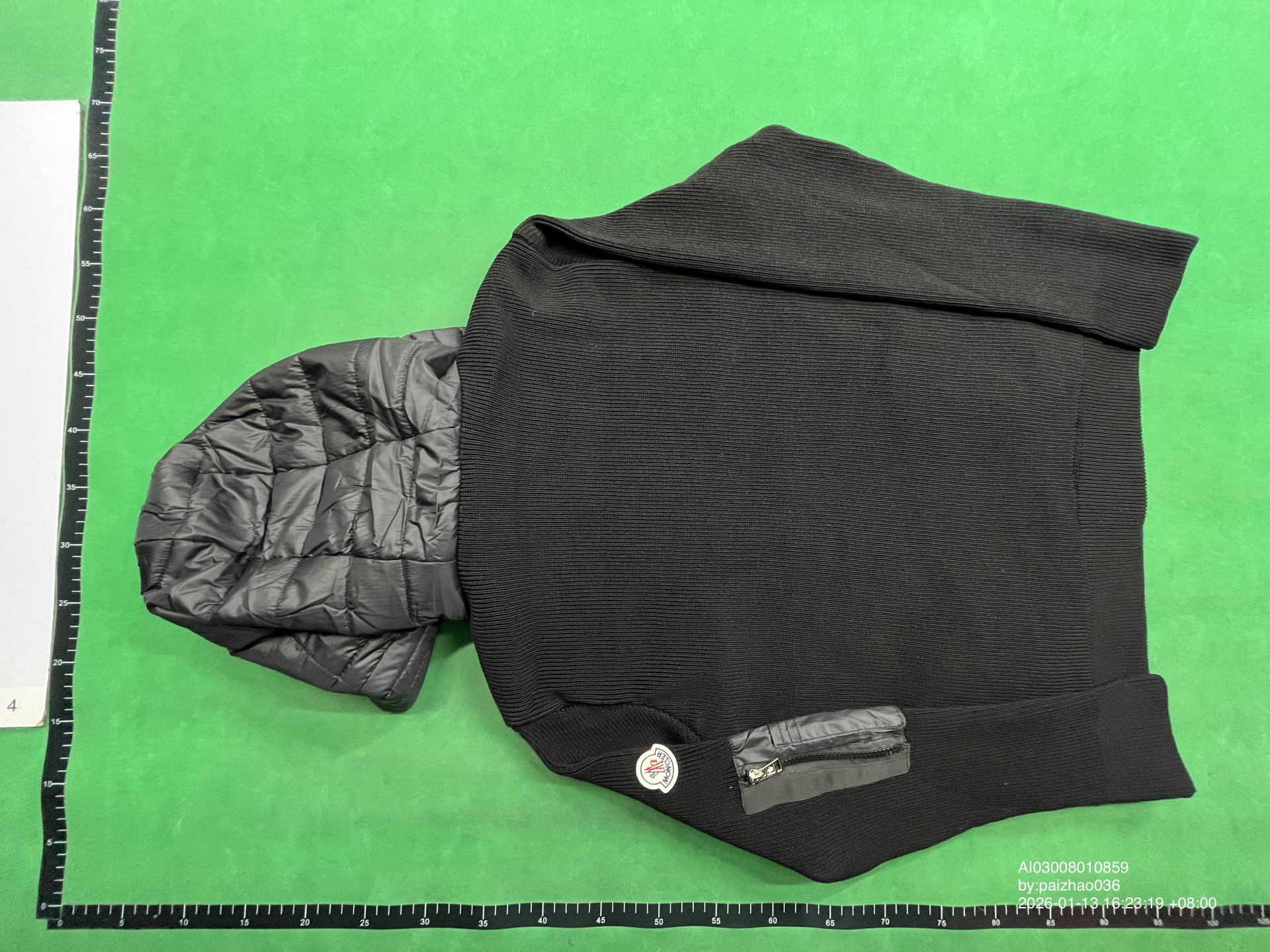 QC Photo - Knitted patchwork down jacket