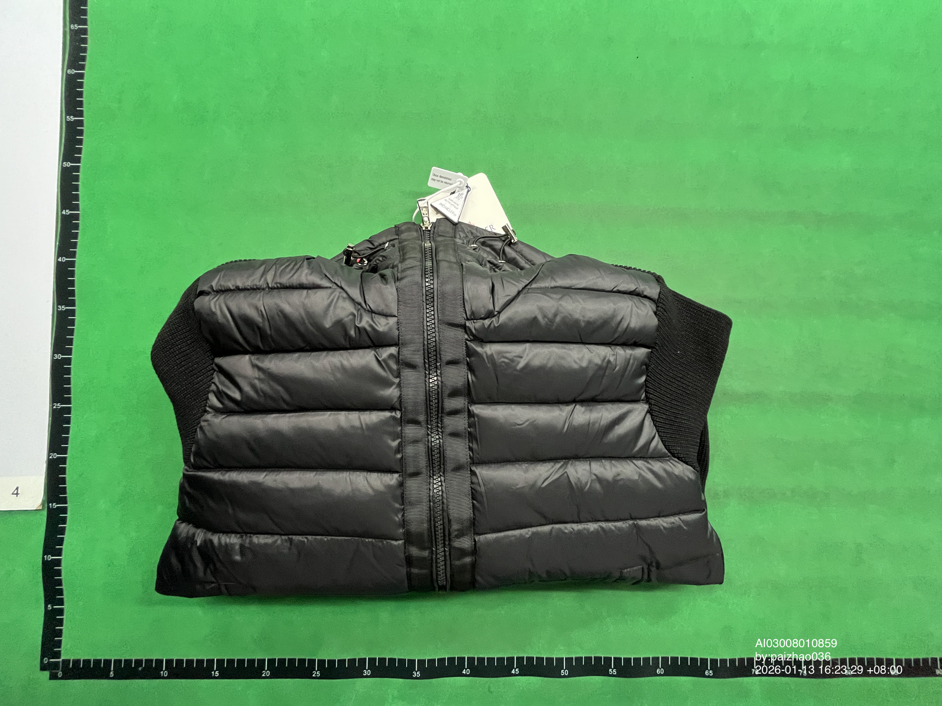 QC Photo - Knitted patchwork down jacket