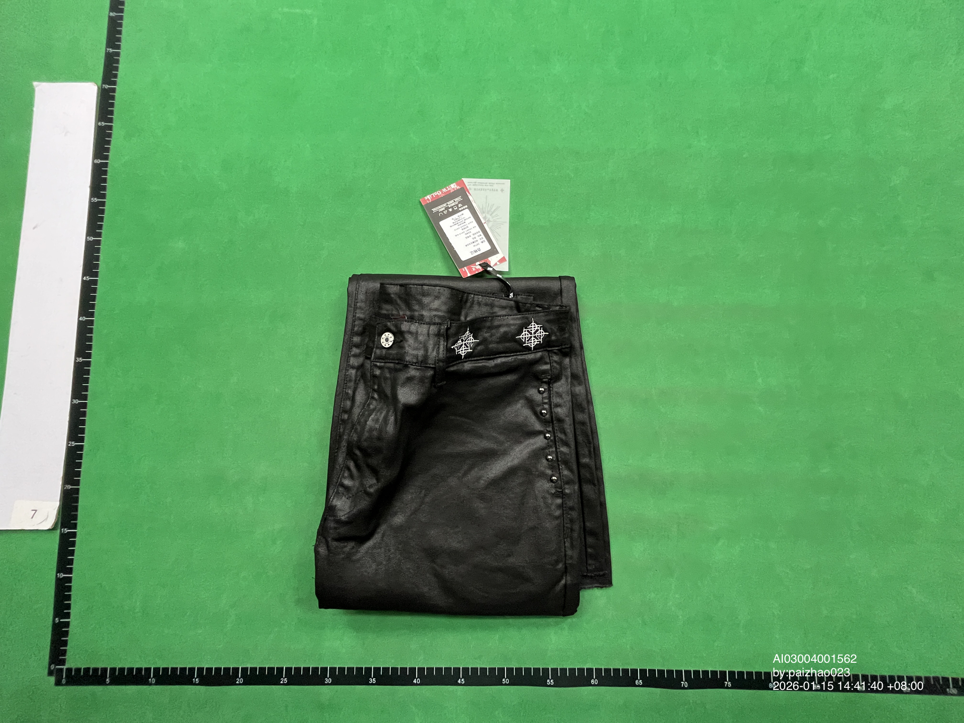QC Photo - DETW 14oz Waxed Flared Leather Pants