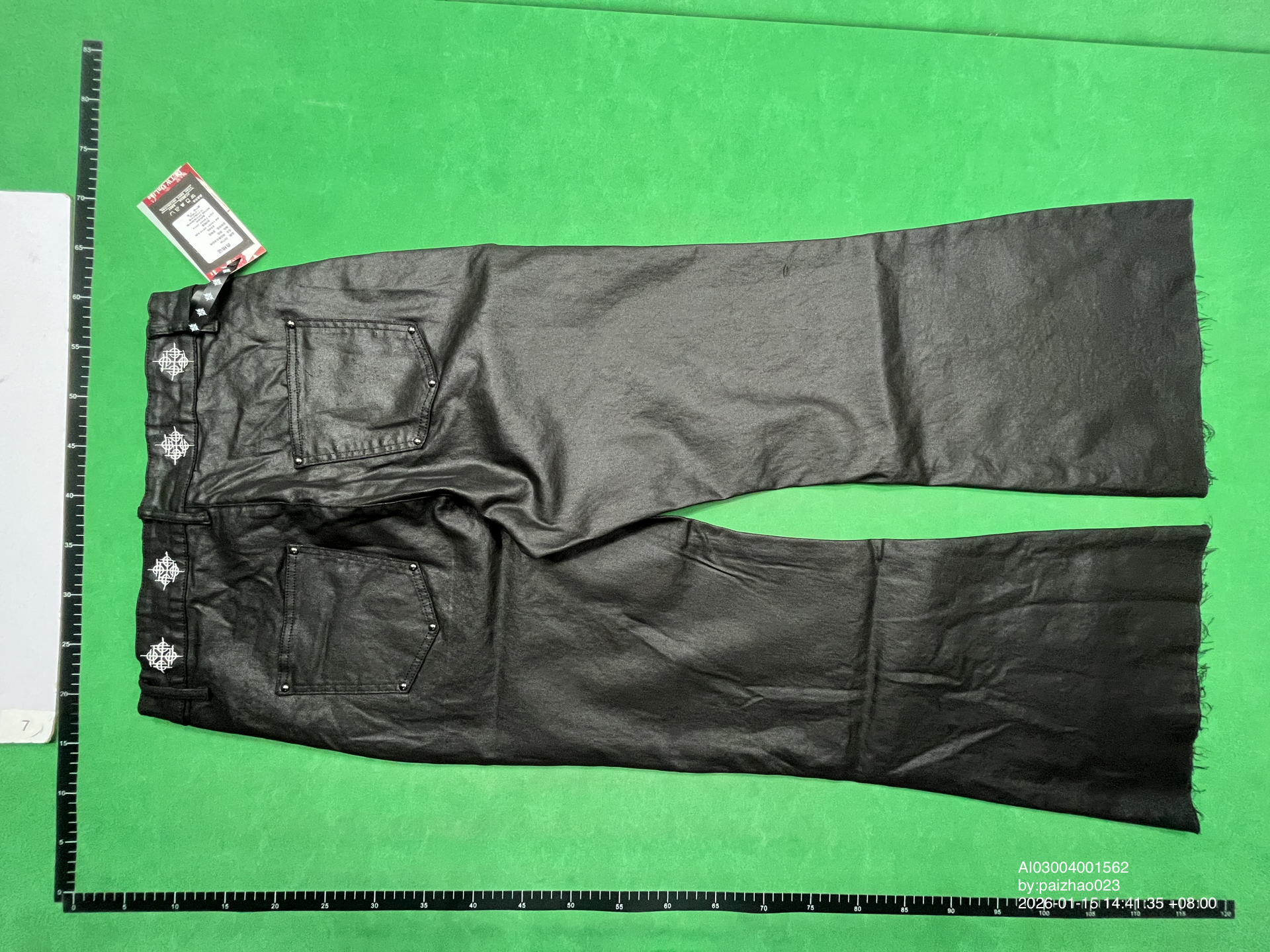 QC Photo - DETW 14oz Waxed Flared Leather Pants