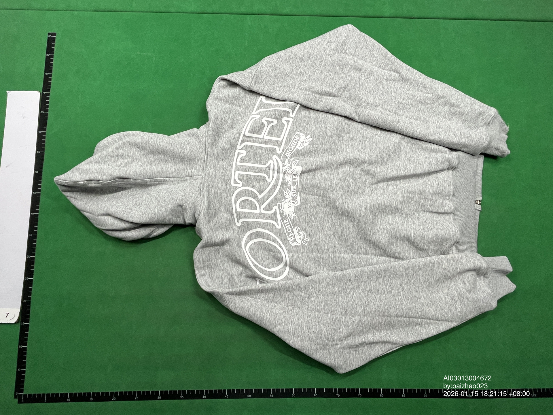 QC Photo - Grey zipper sweatshirt