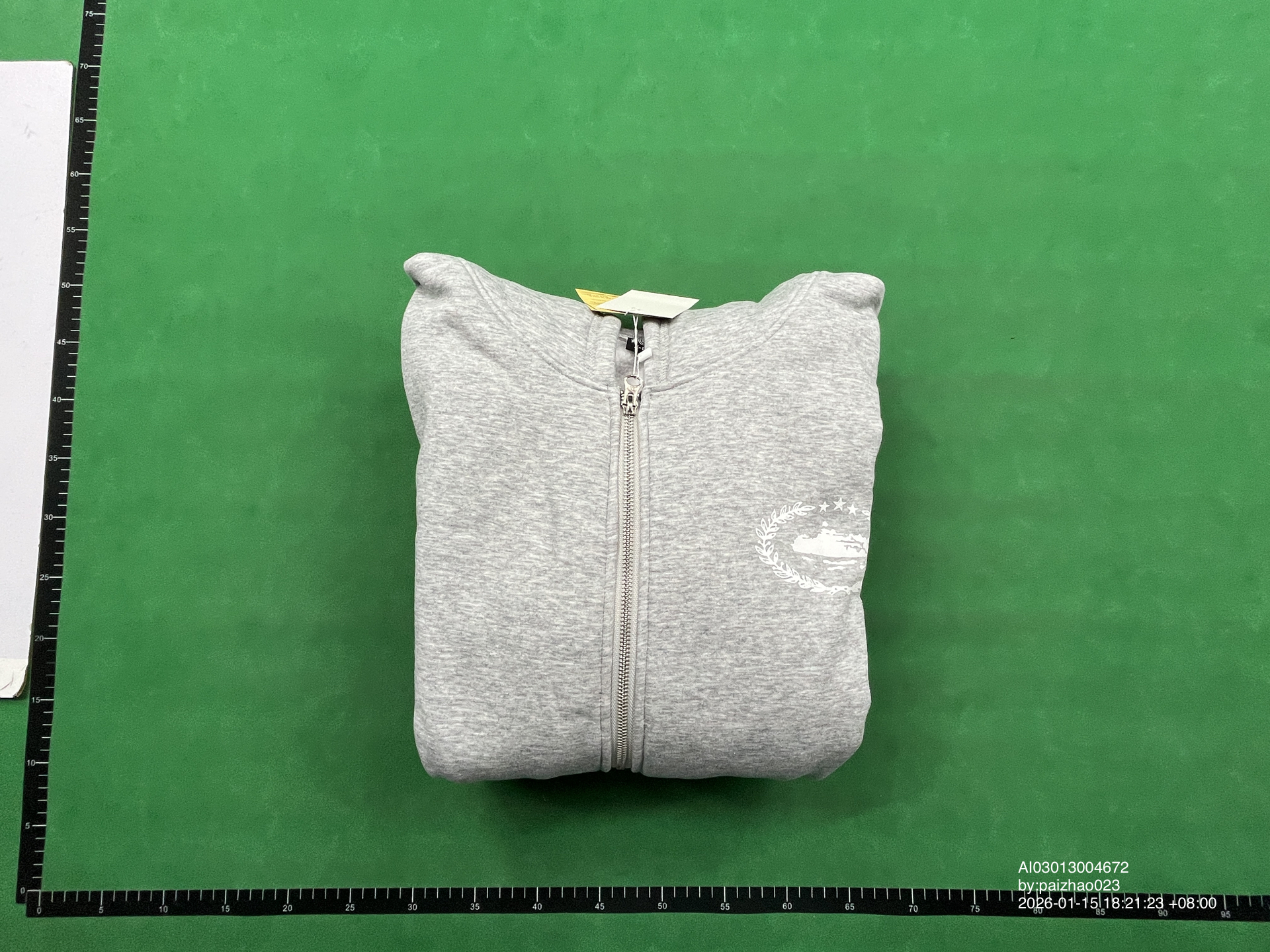 QC Photo - Grey zipper sweatshirt