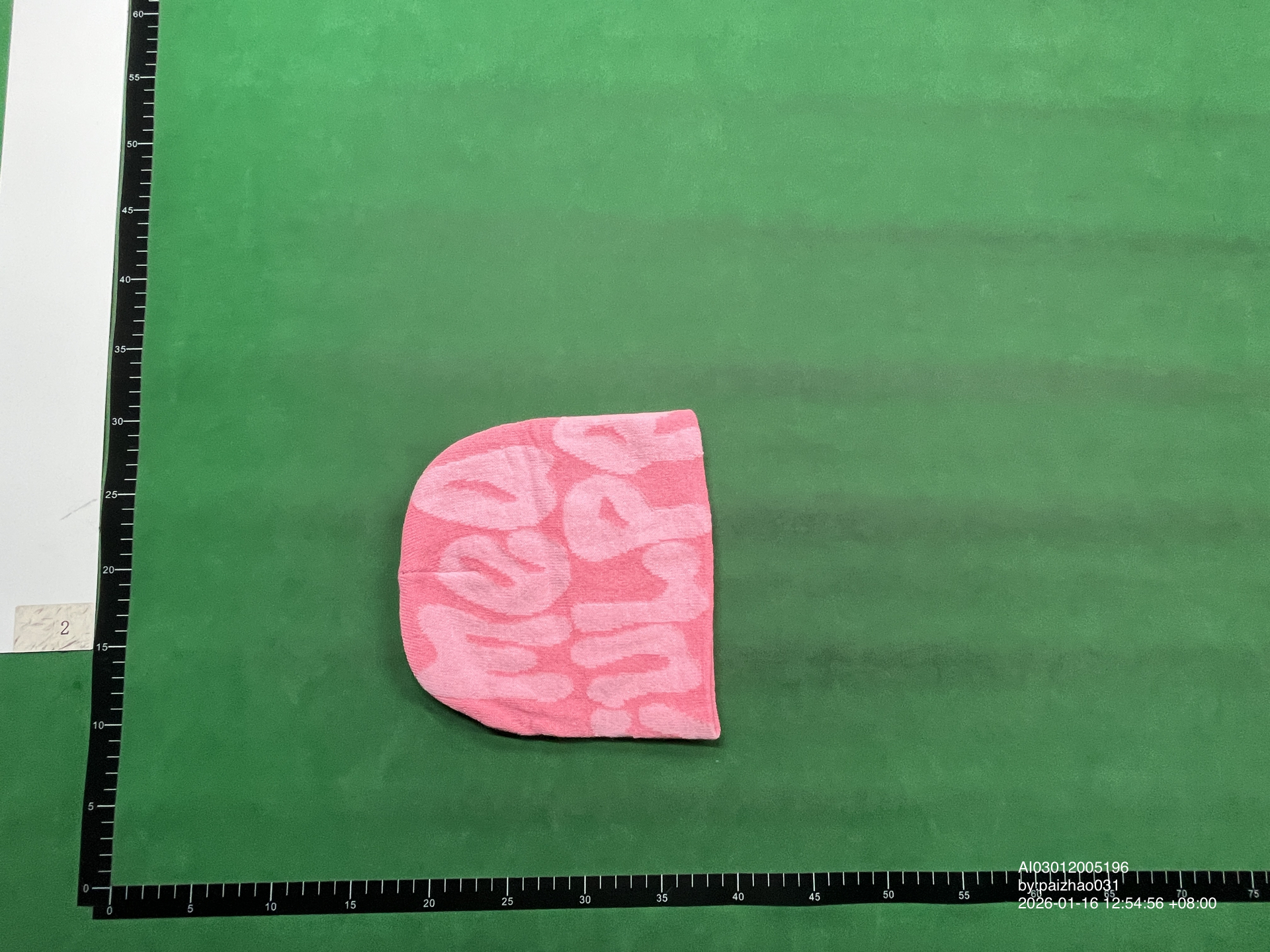 QC Photo - Warm knitted cap letters 1210