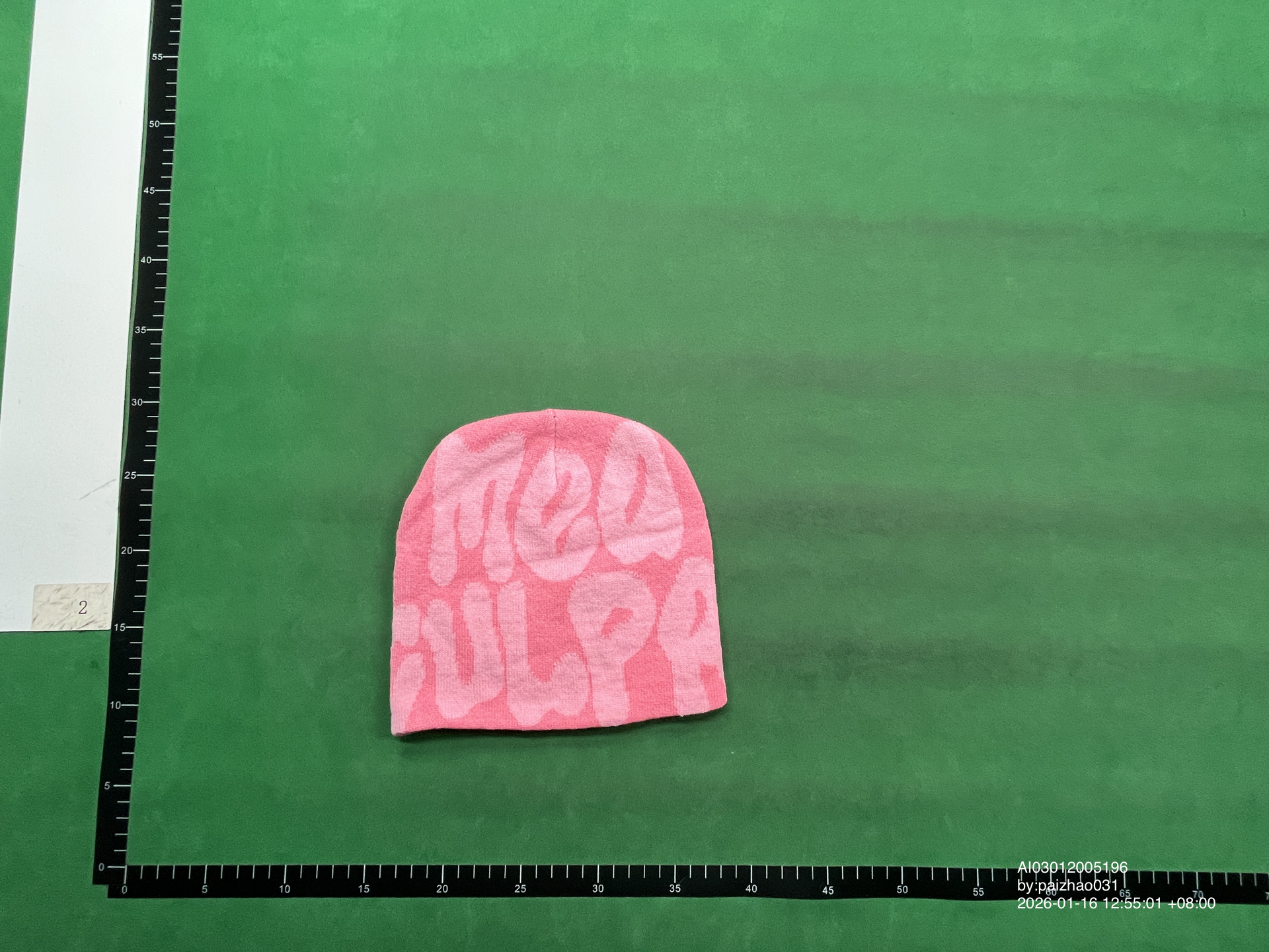 QC Photo - Warm knitted cap letters 1210