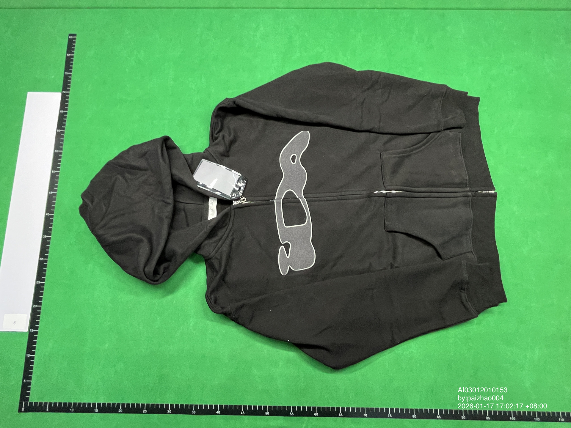 QC Photo - zip hoodie embroidered logo 0731