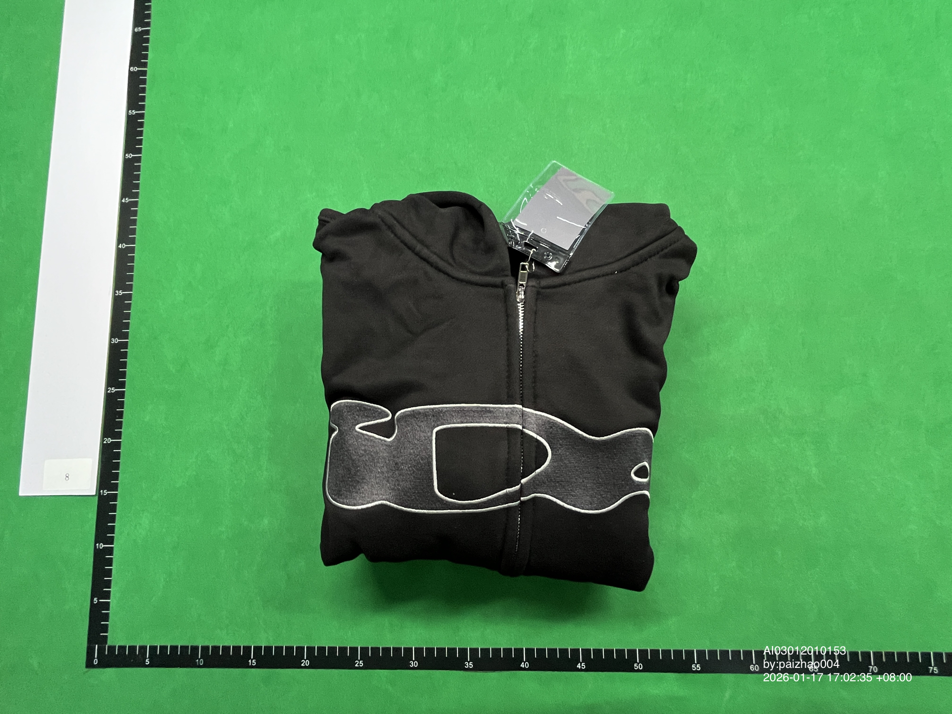 QC Photo - zip hoodie embroidered logo 0731