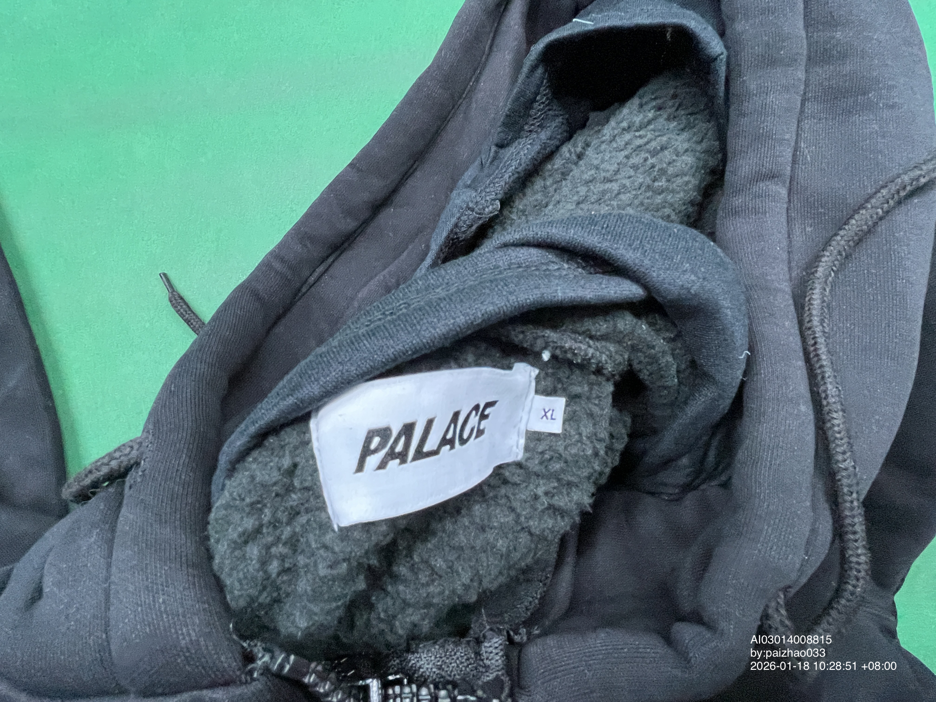 QC Photo - Palace Facemask Zip-Up Hoodie Black