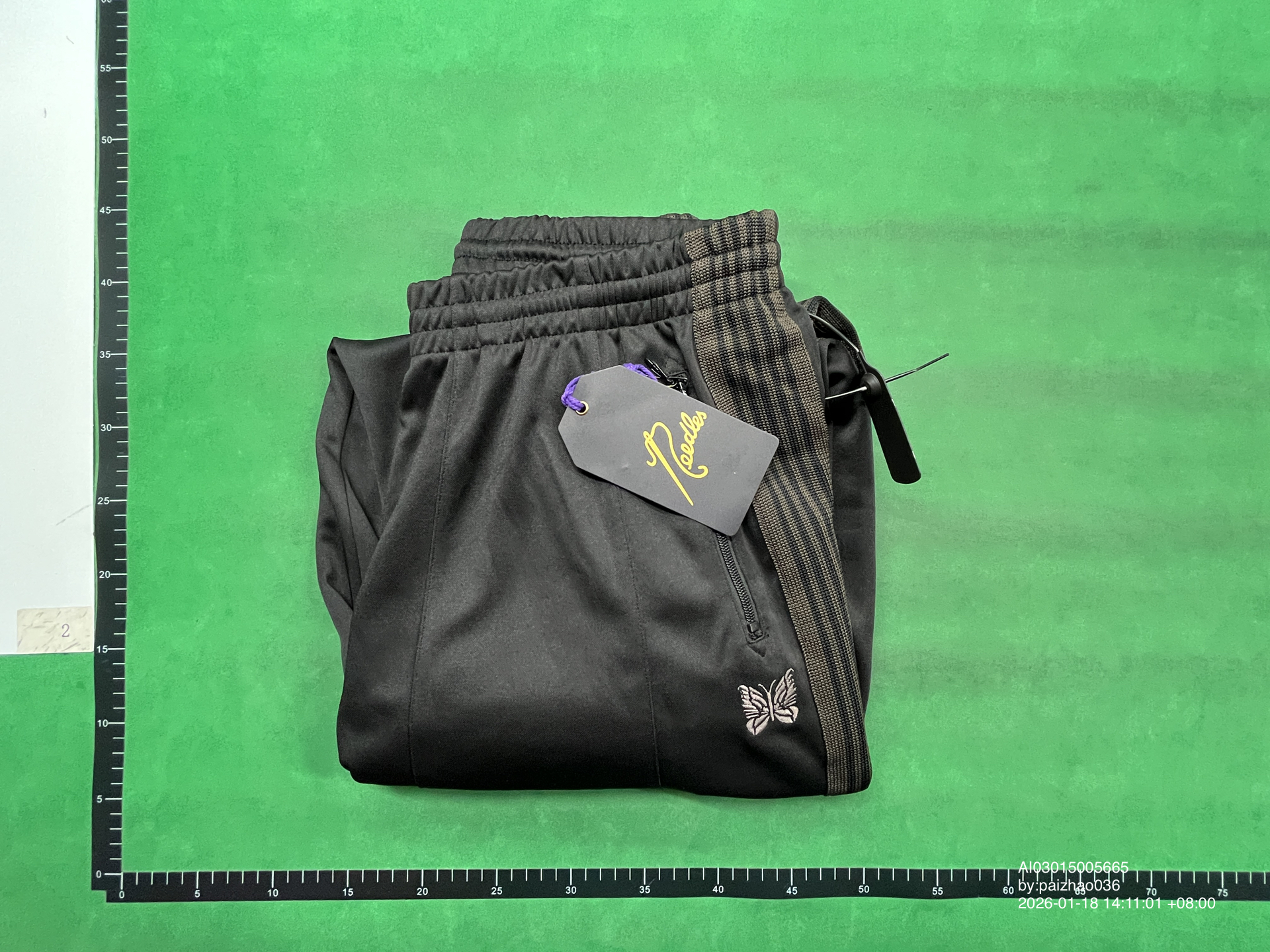 QC Photo - Butterfly embroidered wide-leg pants 1312