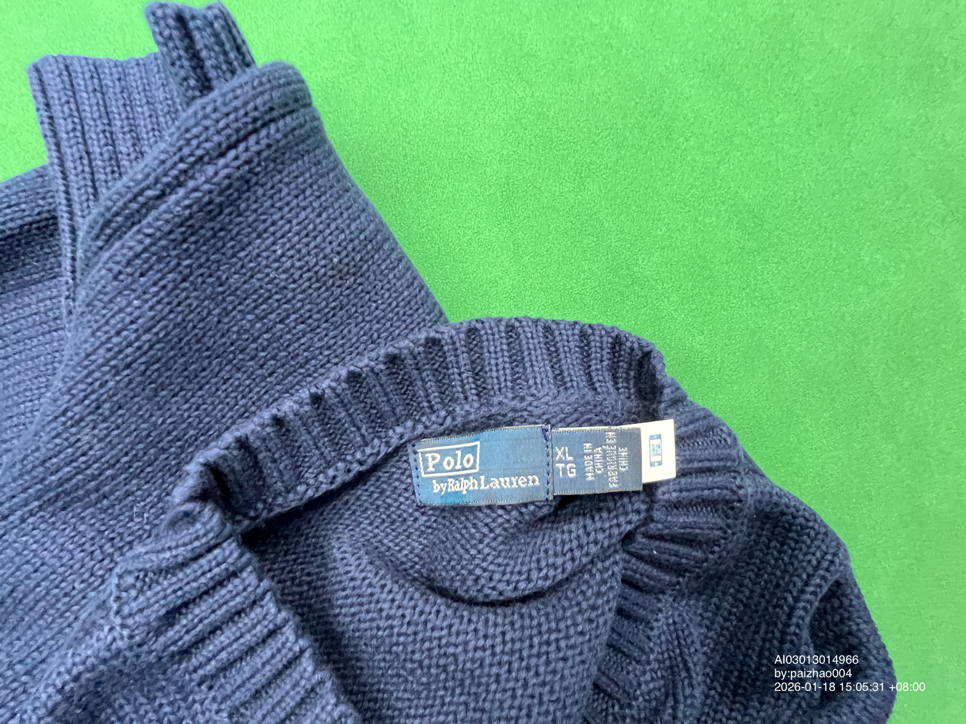 QC Photo - Polo Ralph Lauren Golf Bear Knit Sweater