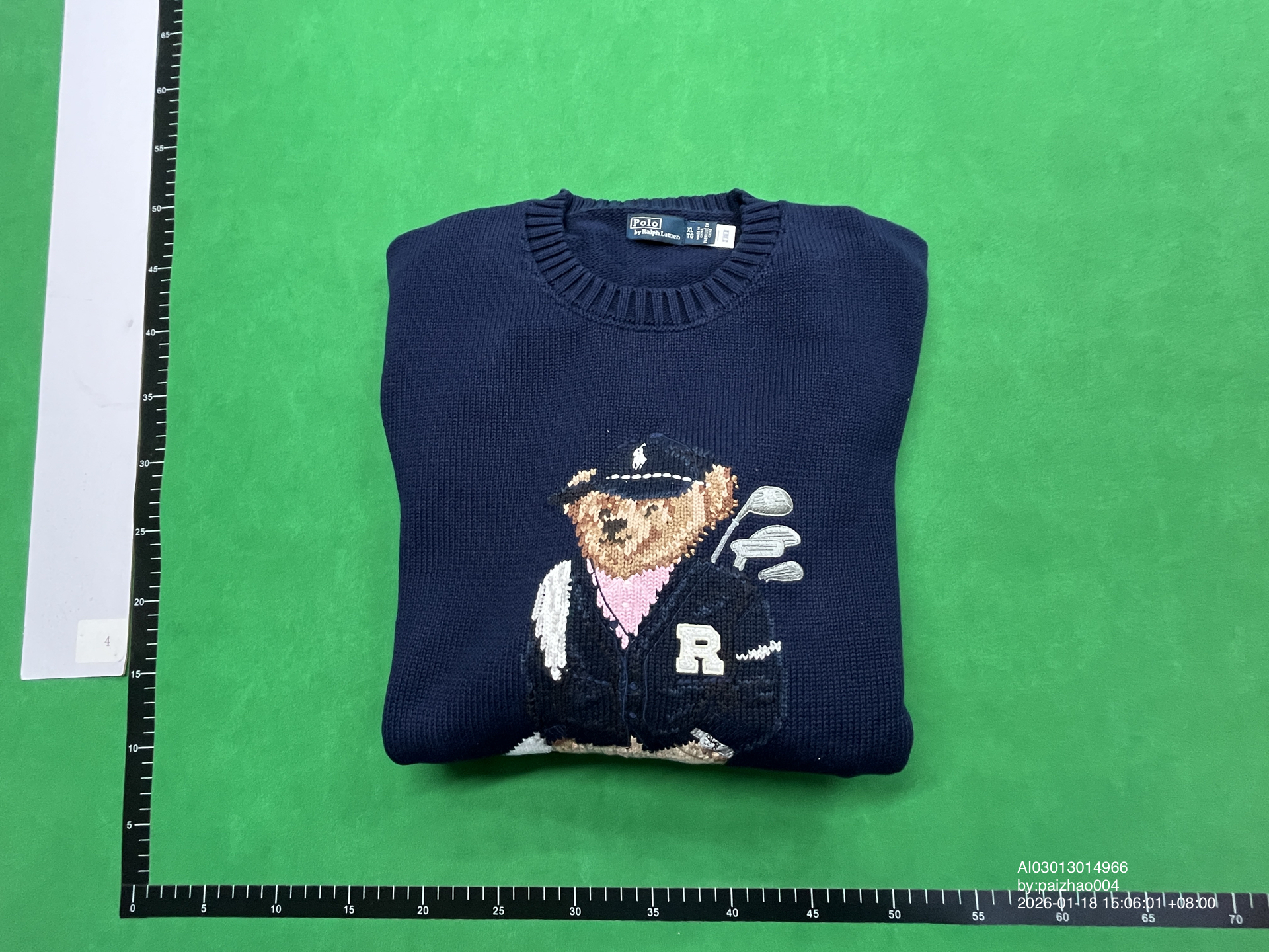 QC Photo - Polo Ralph Lauren Golf Bear Knit Sweater