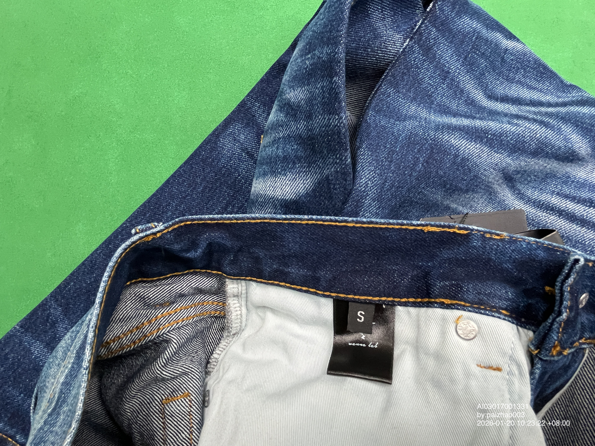 QC Photo - WANNA LAB Dark Blue Washed Jeans