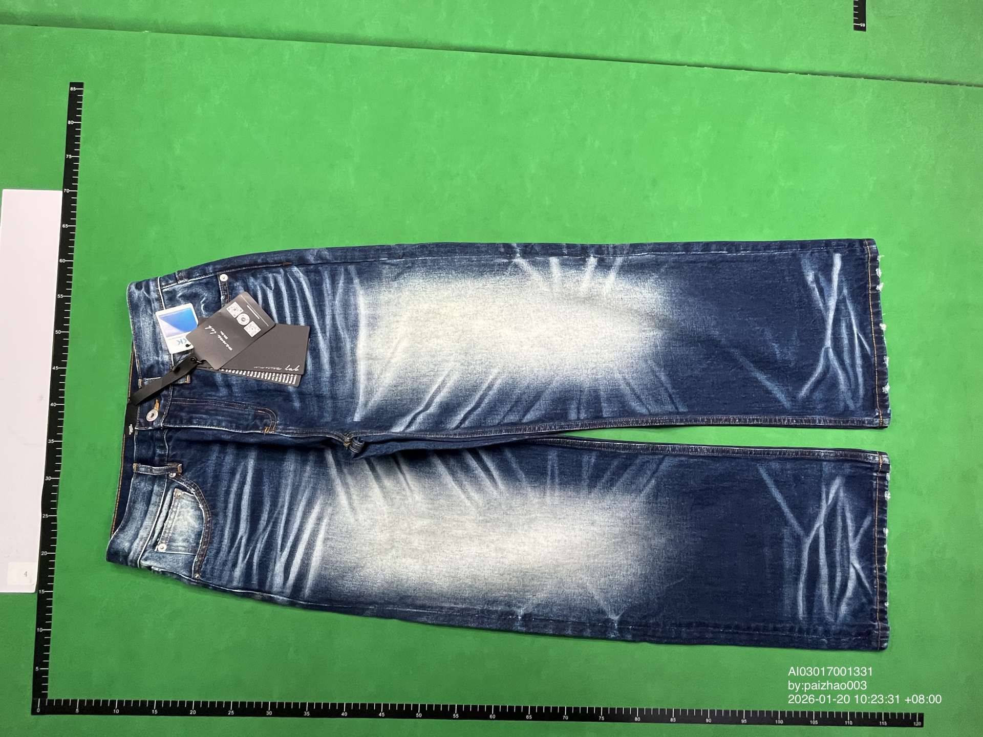QC Photo - WANNA LAB Dark Blue Washed Jeans