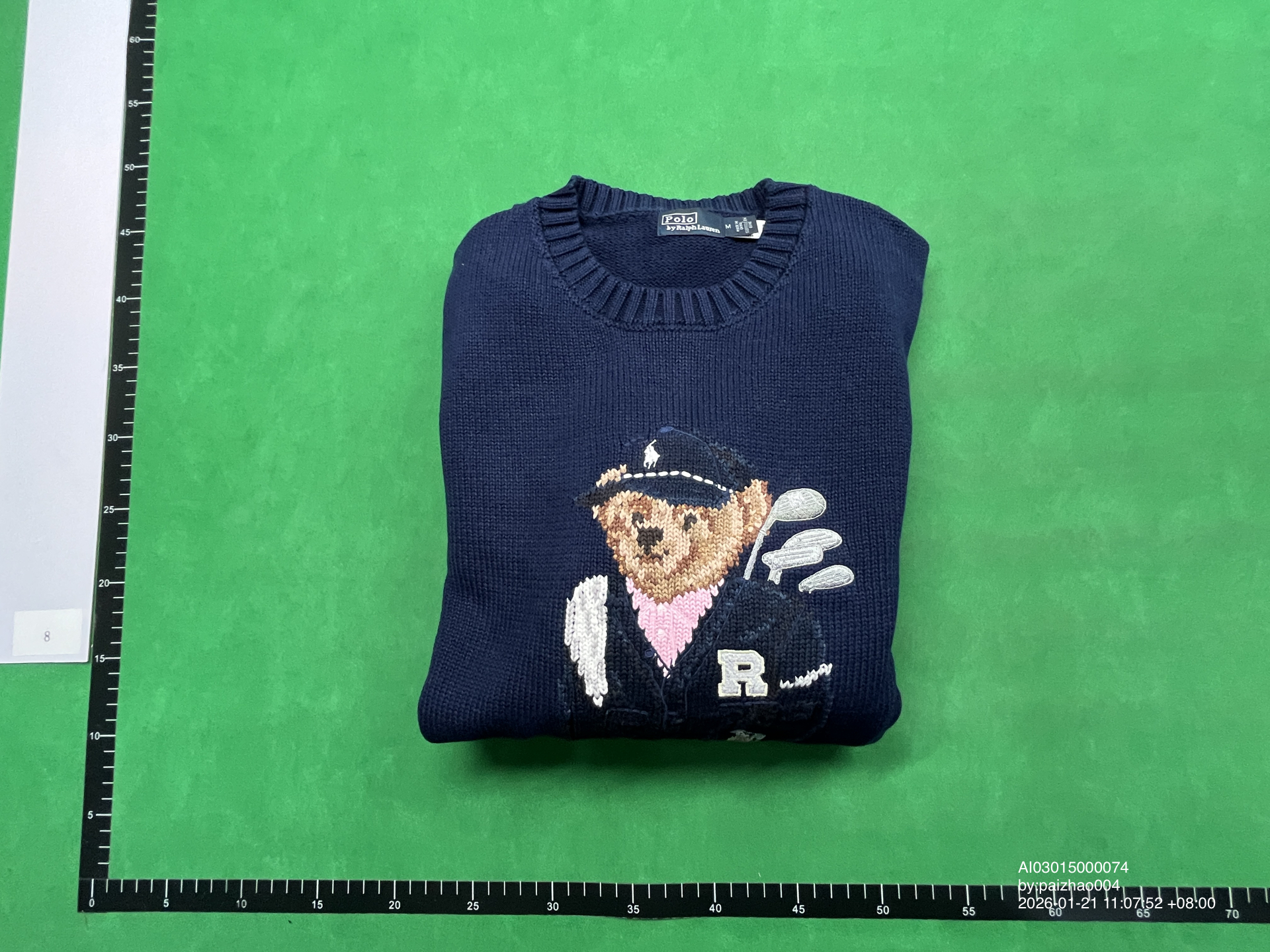 QC Photo - Polo Ralph Lauren Golf Bear Knit Sweater