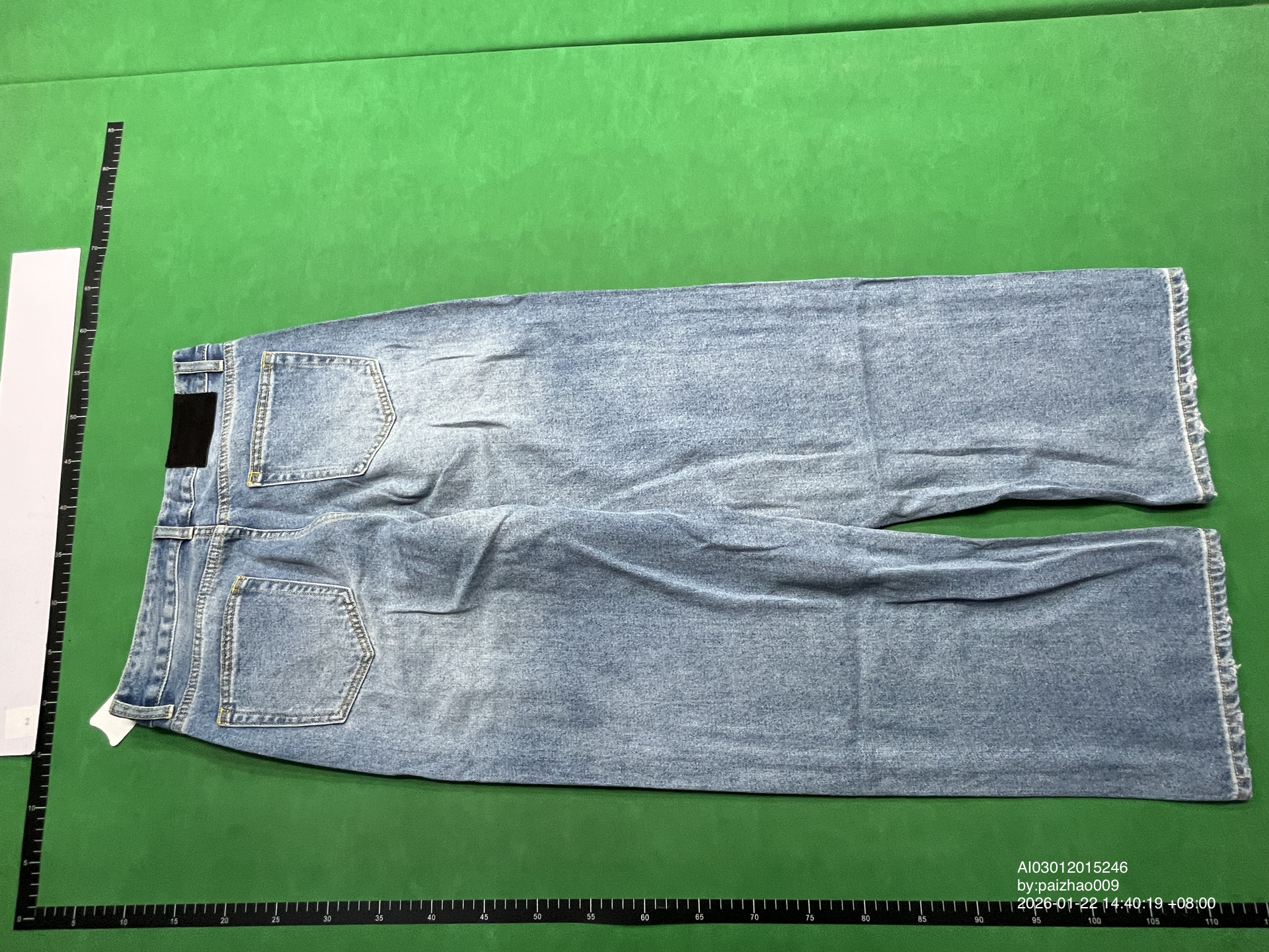 QC Photo - Vuja De 009 Blue Baggy Washed Jeans