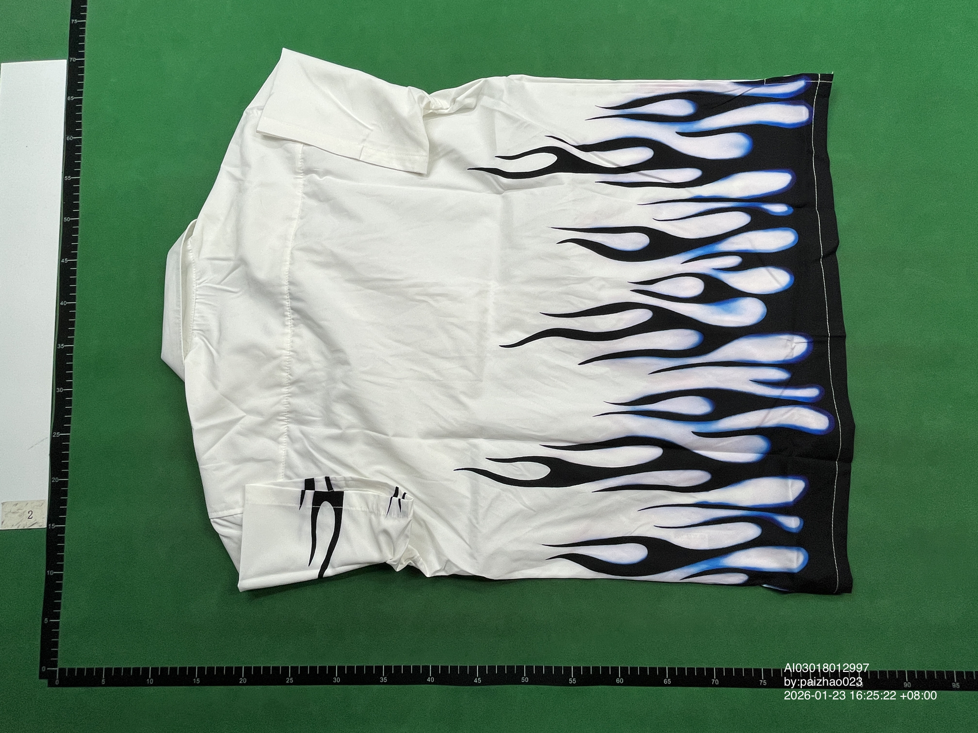 QC Photo - Prada Blue Flame Short Sleeved Shirt