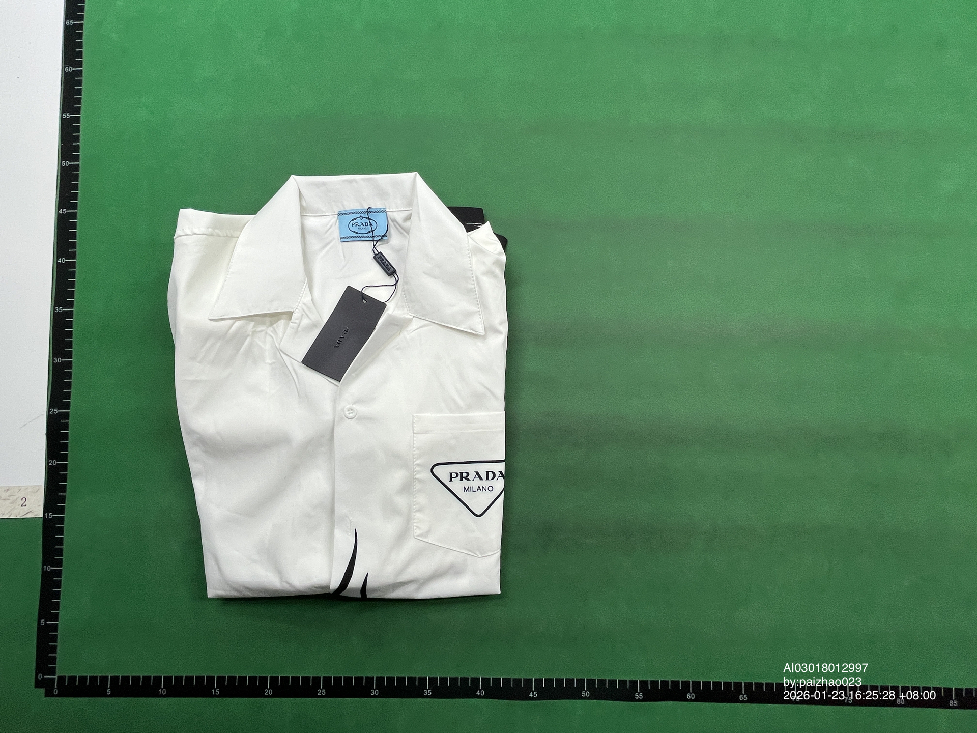 QC Photo - Prada Blue Flame Short Sleeved Shirt