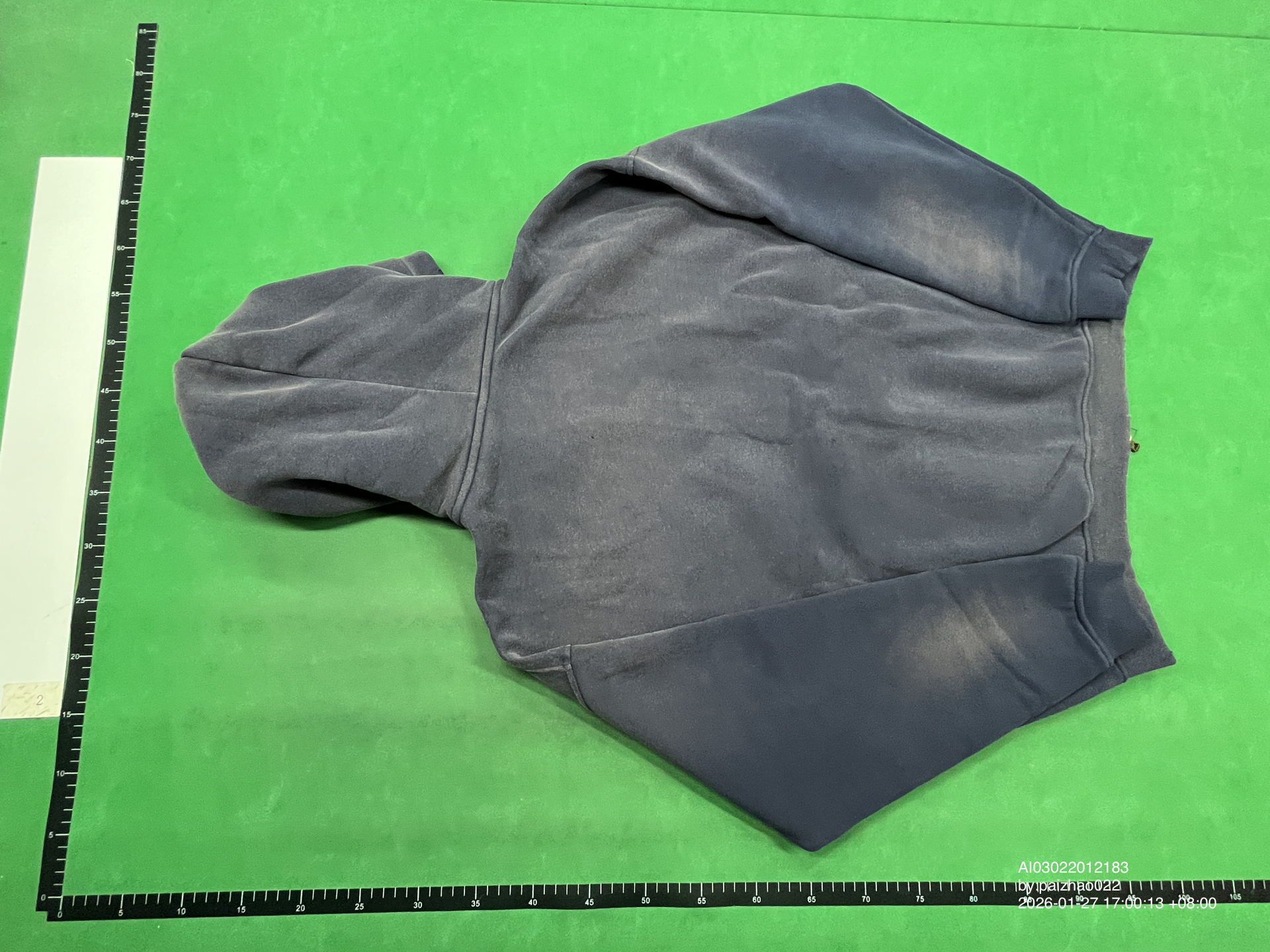 QC Photo - Unbranded Blank Washed Zip-Up Hoodies #2