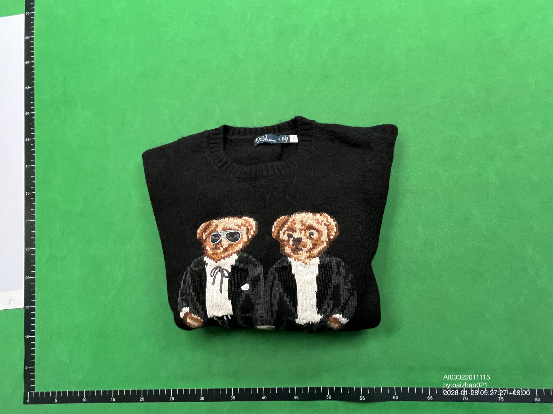QC Photo - Polo Ralph Lauren Tuxedo Bear Wool Sweater