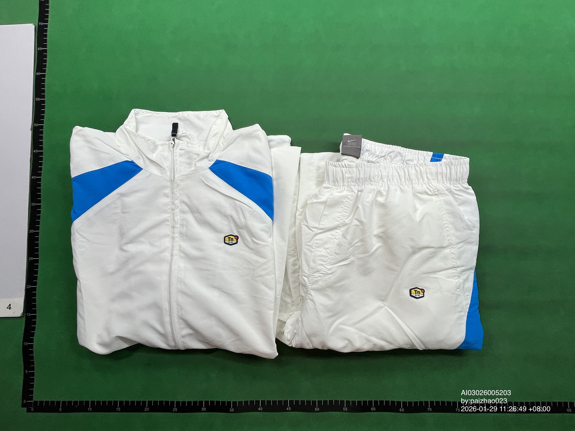 QC Photo - Nike TN Track Jacket + Pants White Blue