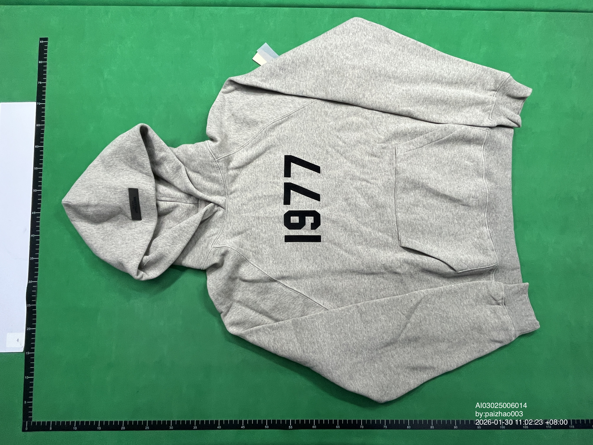 QC Photo - 1977 hooded sweatshirt