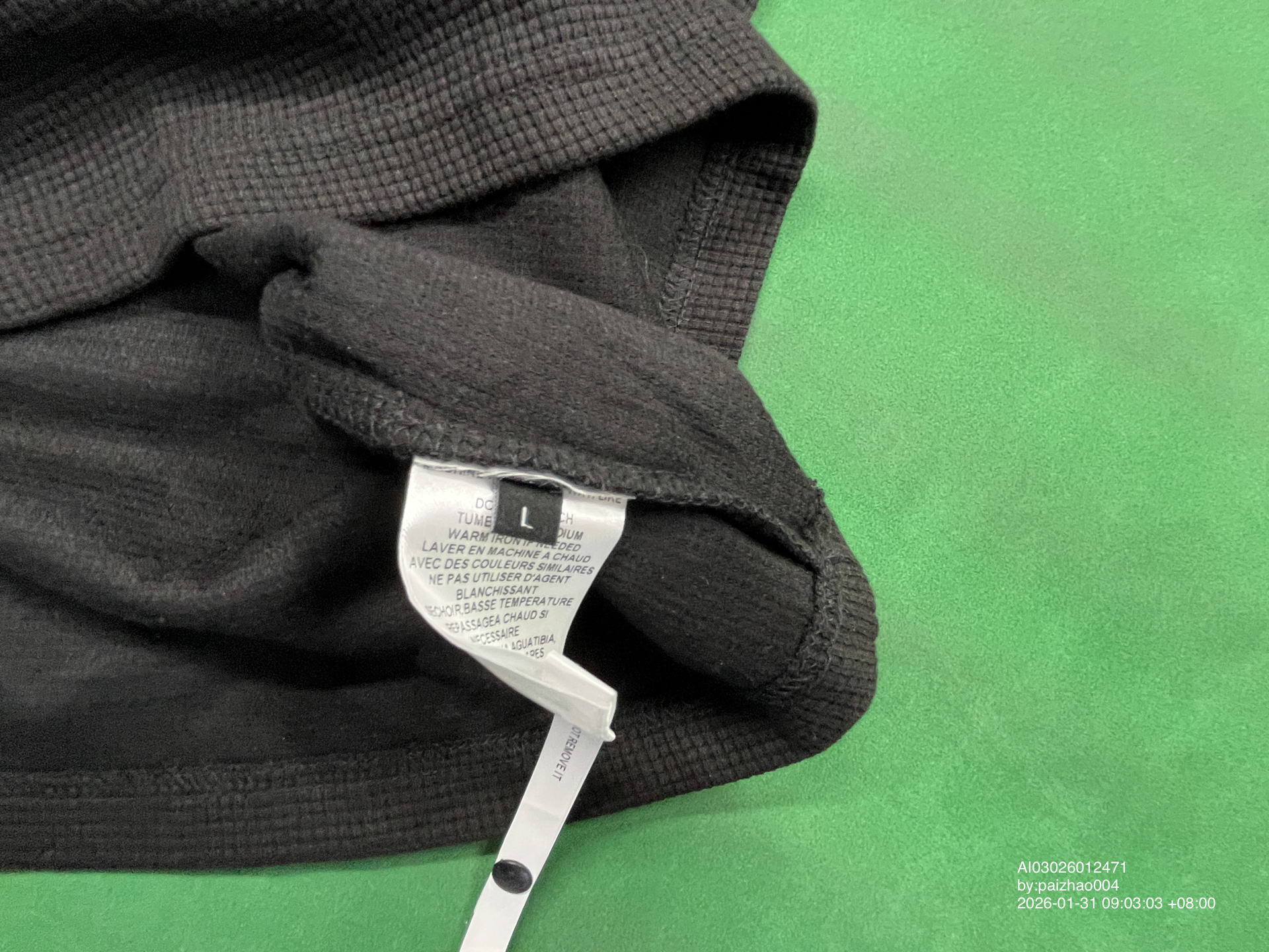 QC Photo - West Coast Choppers Black Waffle Long Sleeve Tee