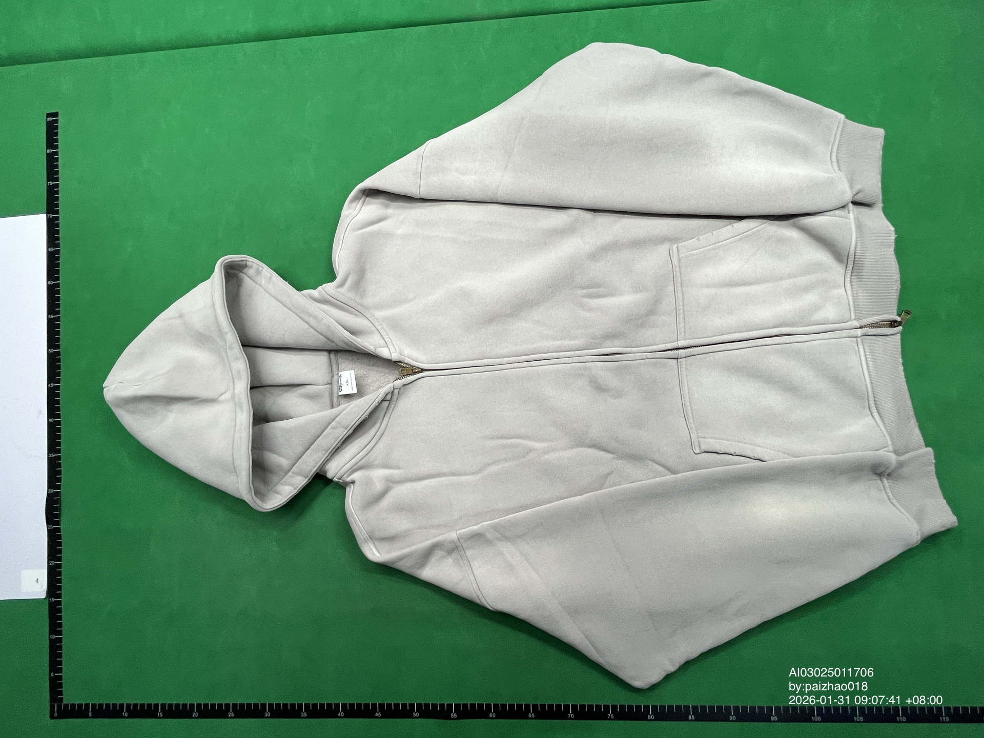 QC Photo - Unbranded Blank Washed Zip-Up Hoodies #2
