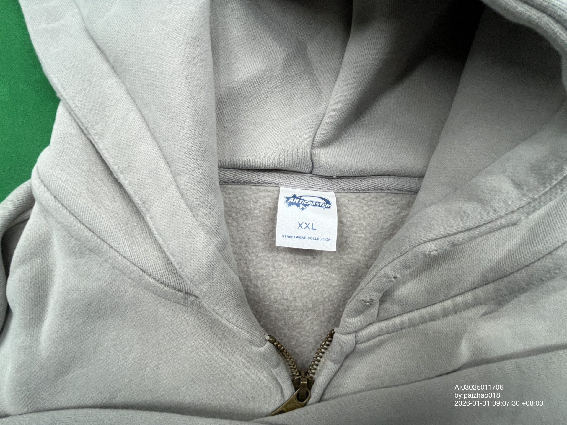 QC Photo - Unbranded Blank Washed Zip-Up Hoodies #2