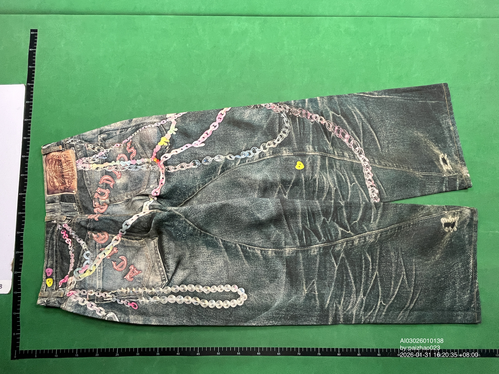 QC Photo - Acne Studios Candy Keychain Print Wide Leg Jeans