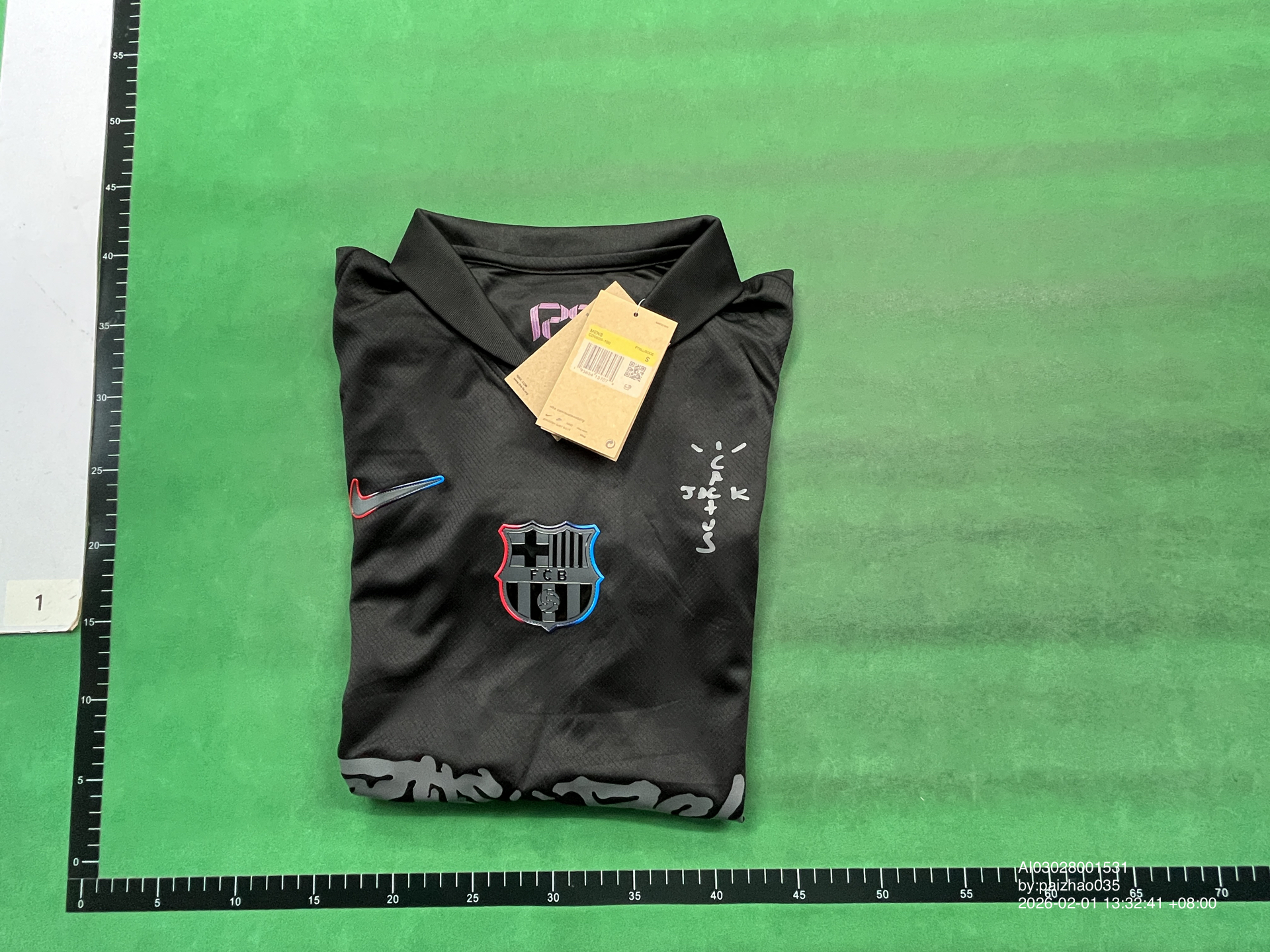 QC Photo - Travis Scott x Barcelona Home Jersey