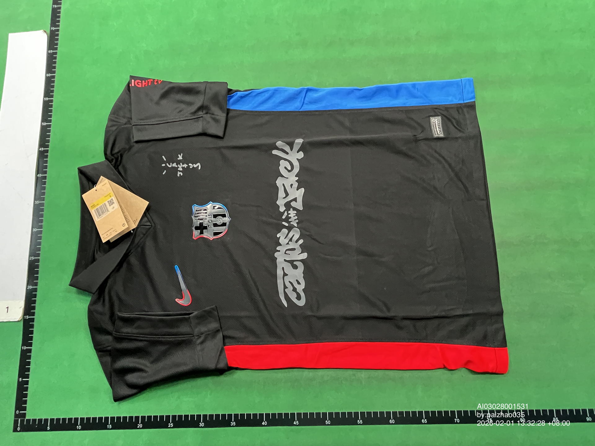QC Photo - Travis Scott x Barcelona Home Jersey