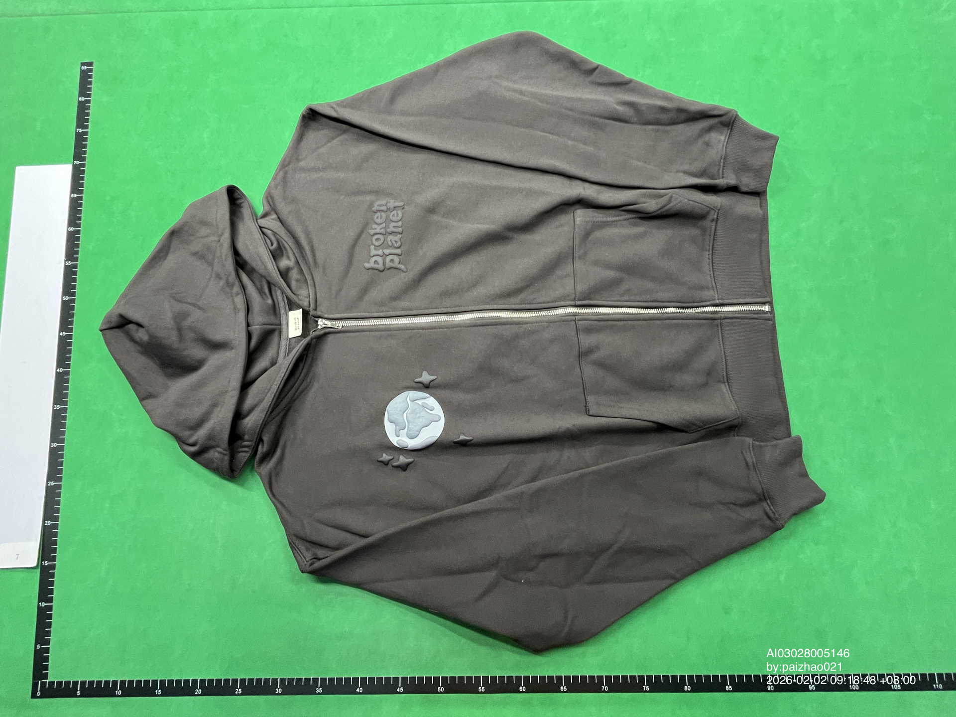QC Photo - Broken Planet Spider Zip Up Hoodie