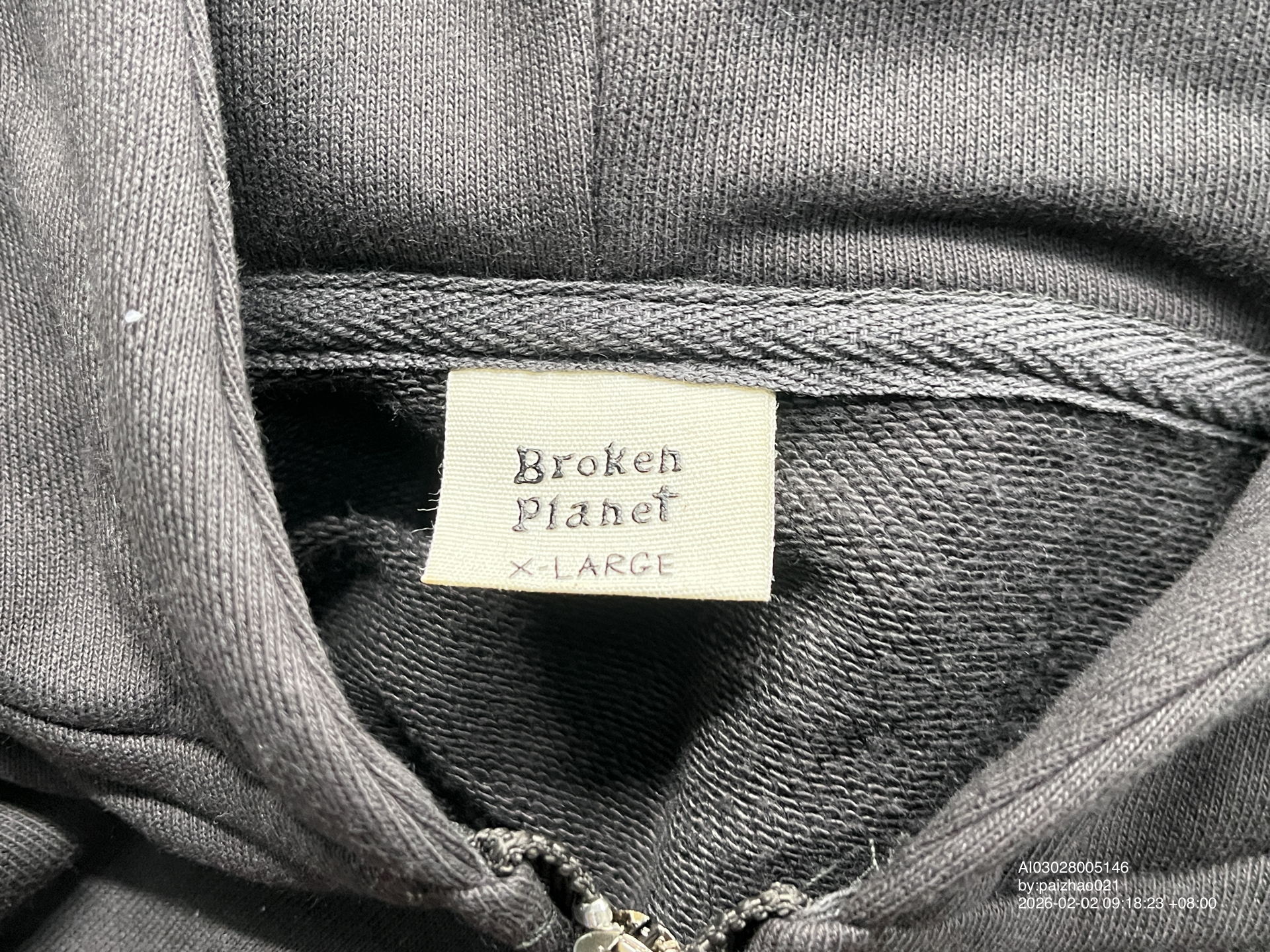 QC Photo - Broken Planet Spider Zip Up Hoodie