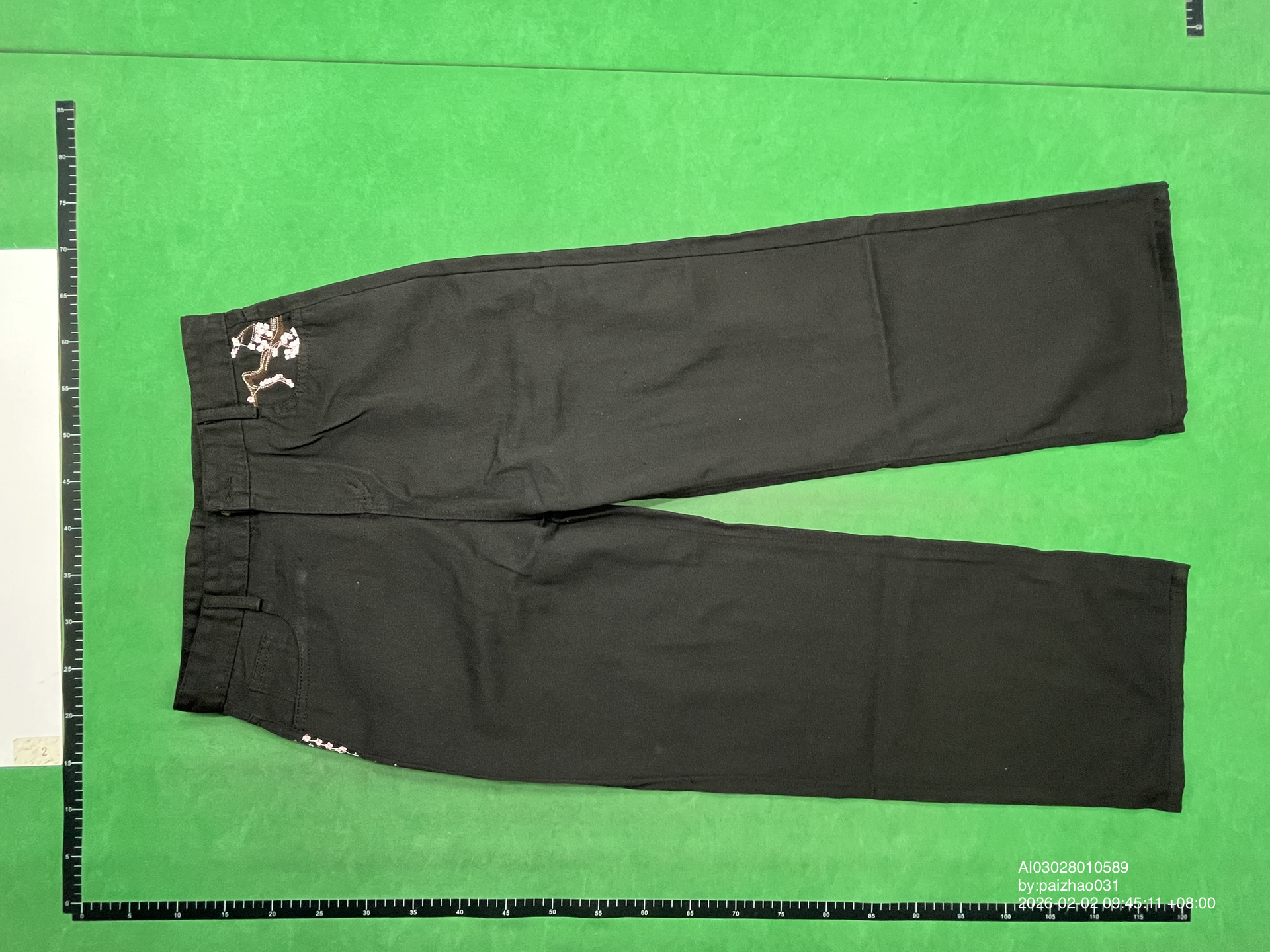 QC Photo - Derschutze Cherry Blossom Denim Shorts