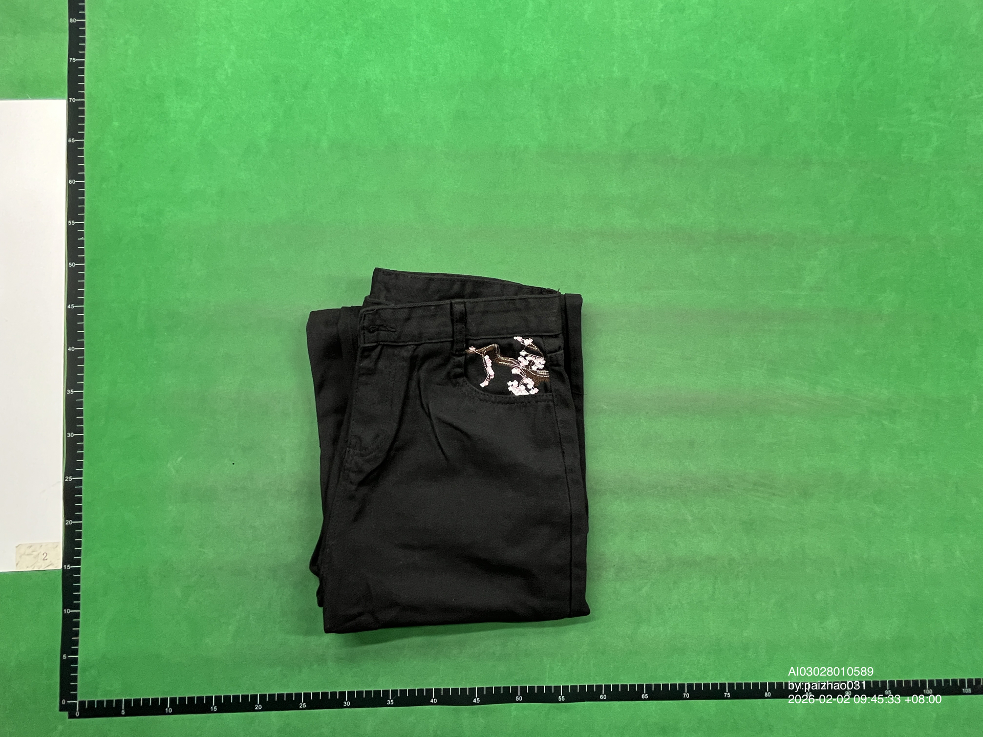 QC Photo - Derschutze Cherry Blossom Denim Shorts