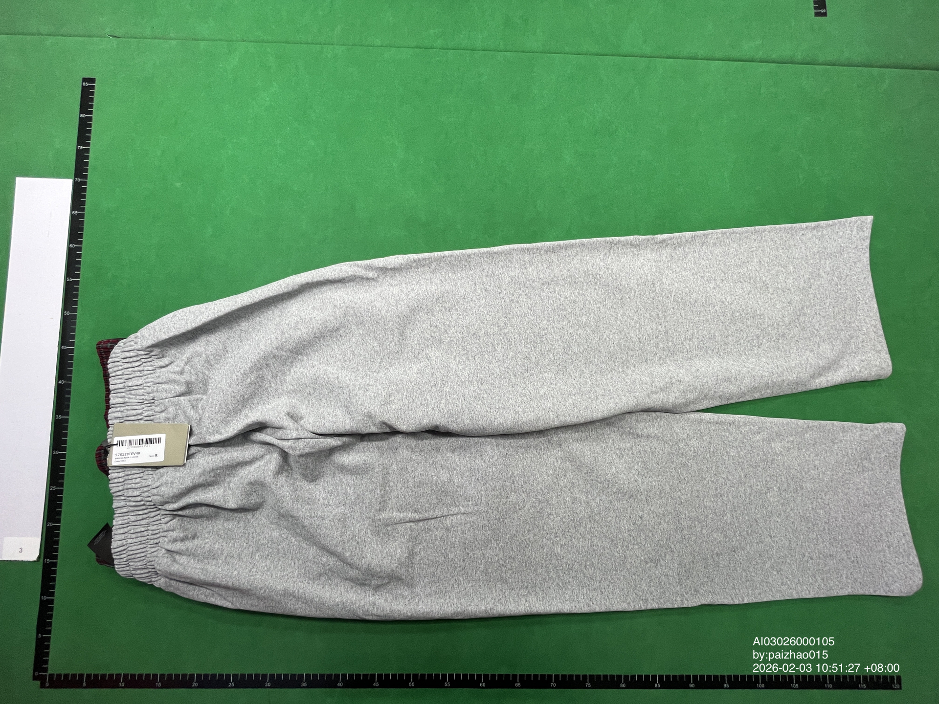 QC Photo - Balenciaga Double Waisted Sweatpants Grey