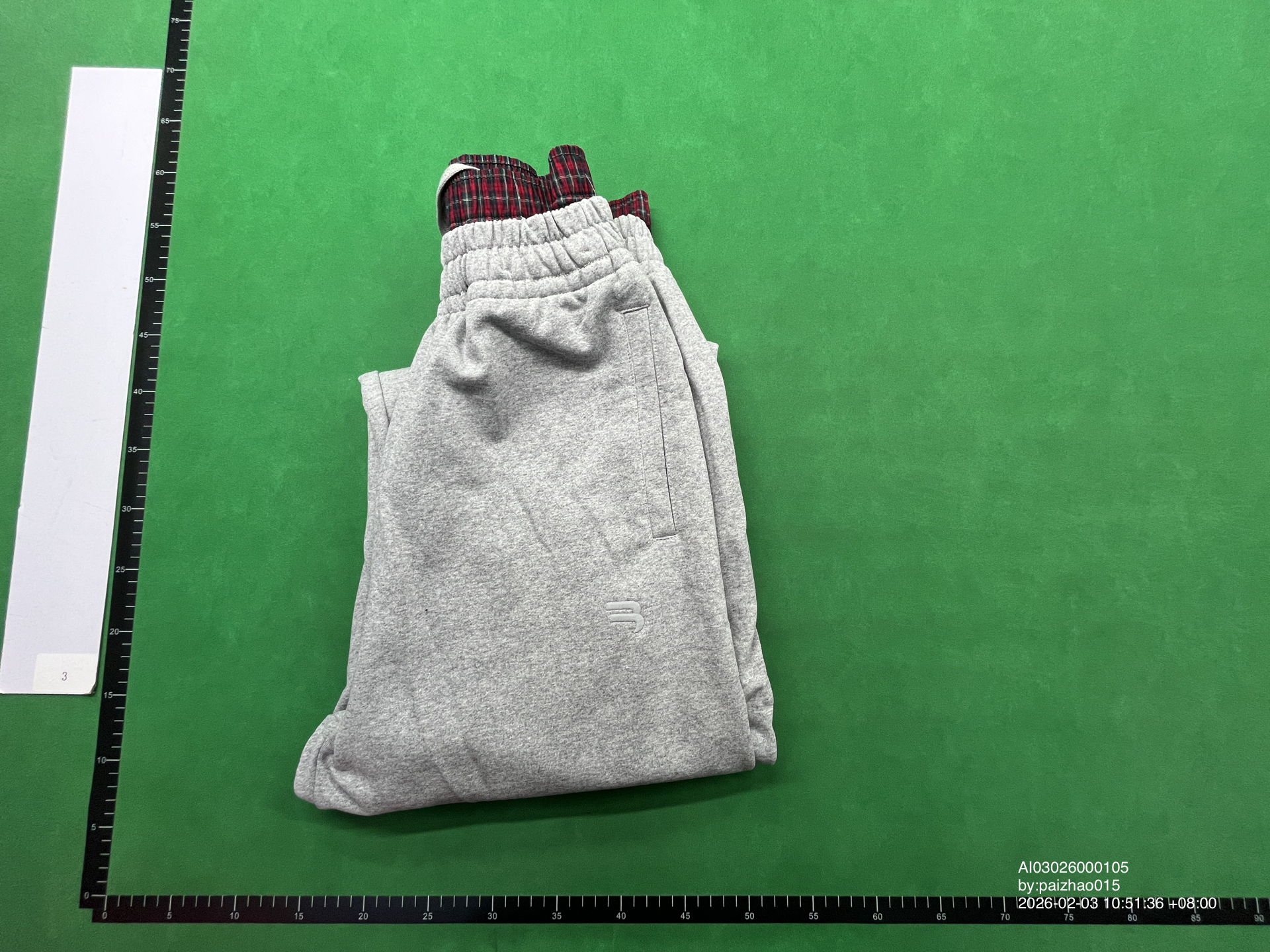 QC Photo - Balenciaga Double Waisted Sweatpants Grey