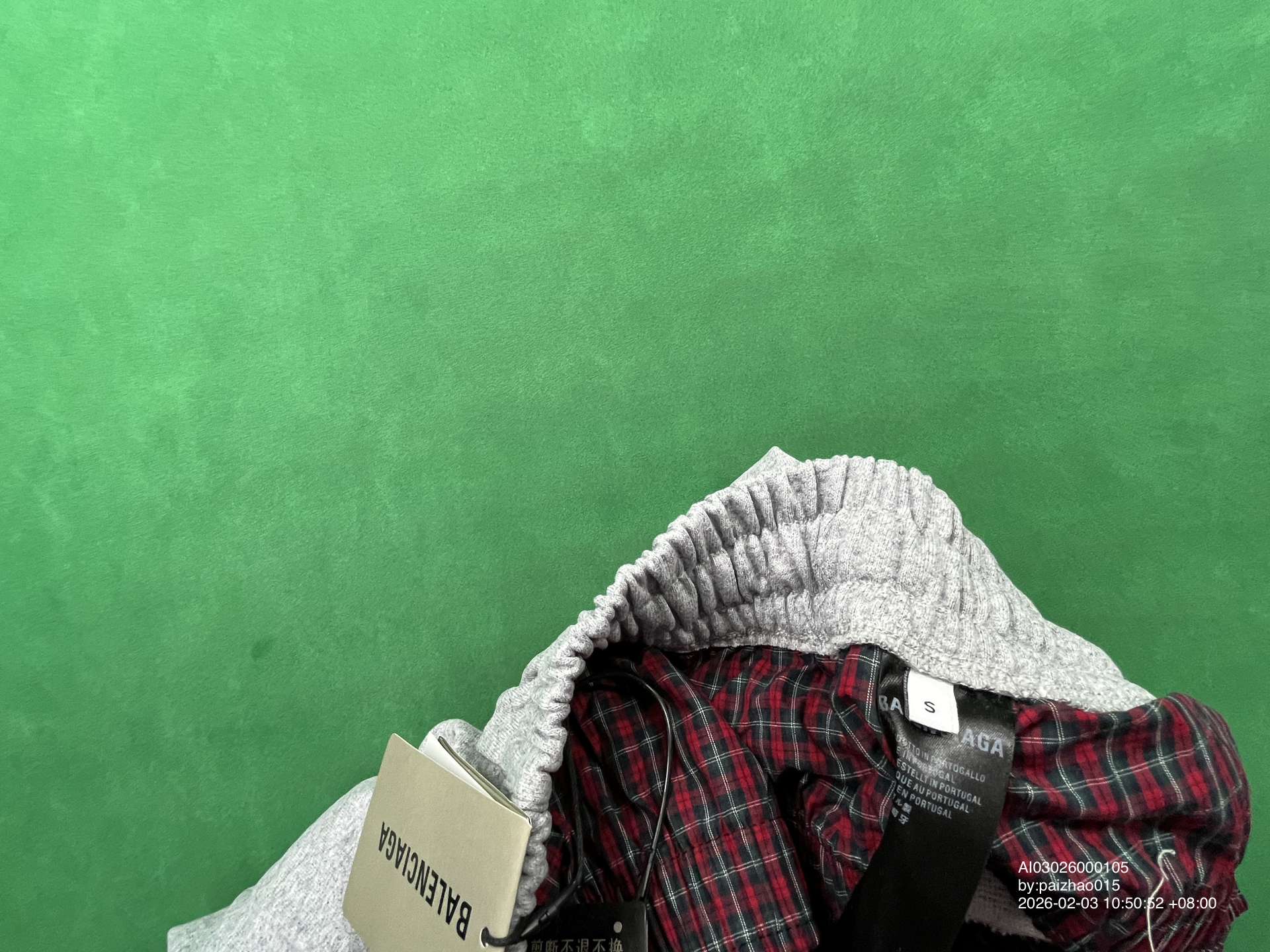 QC Photo - Balenciaga Double Waisted Sweatpants Grey