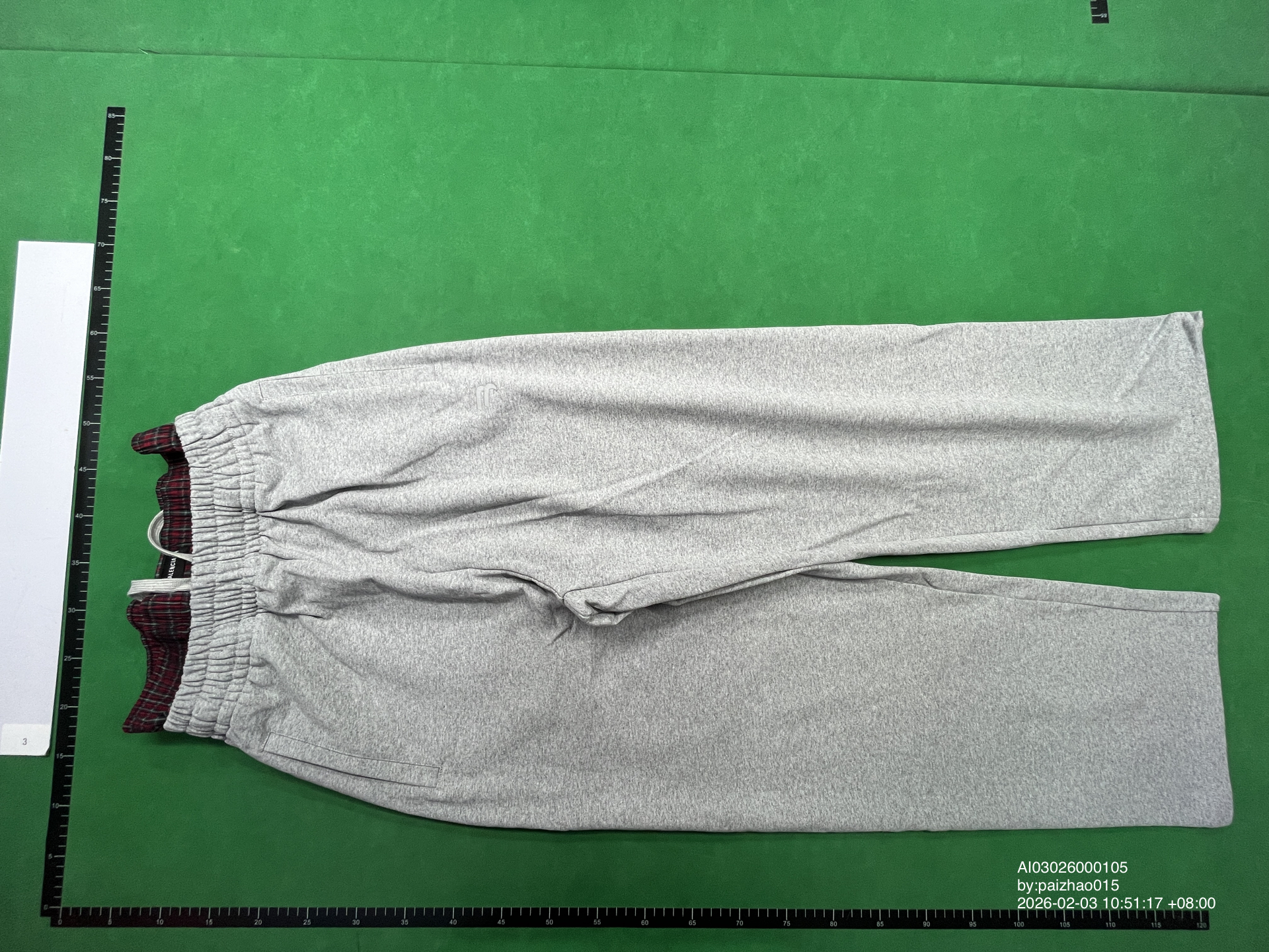 QC Photo - Balenciaga Double Waisted Sweatpants Grey