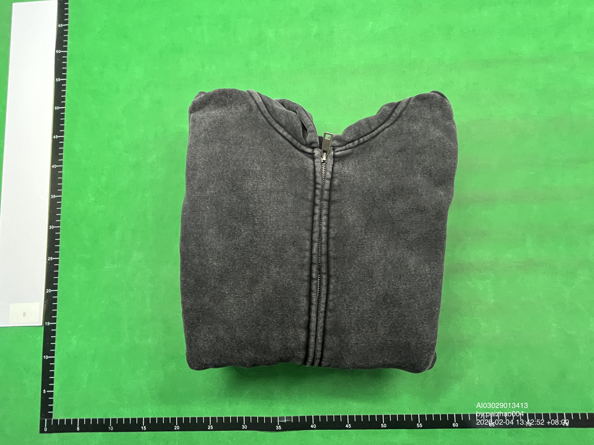 QC Photo - Unbranded Blank Washed Zip-Up Hoodies #3
