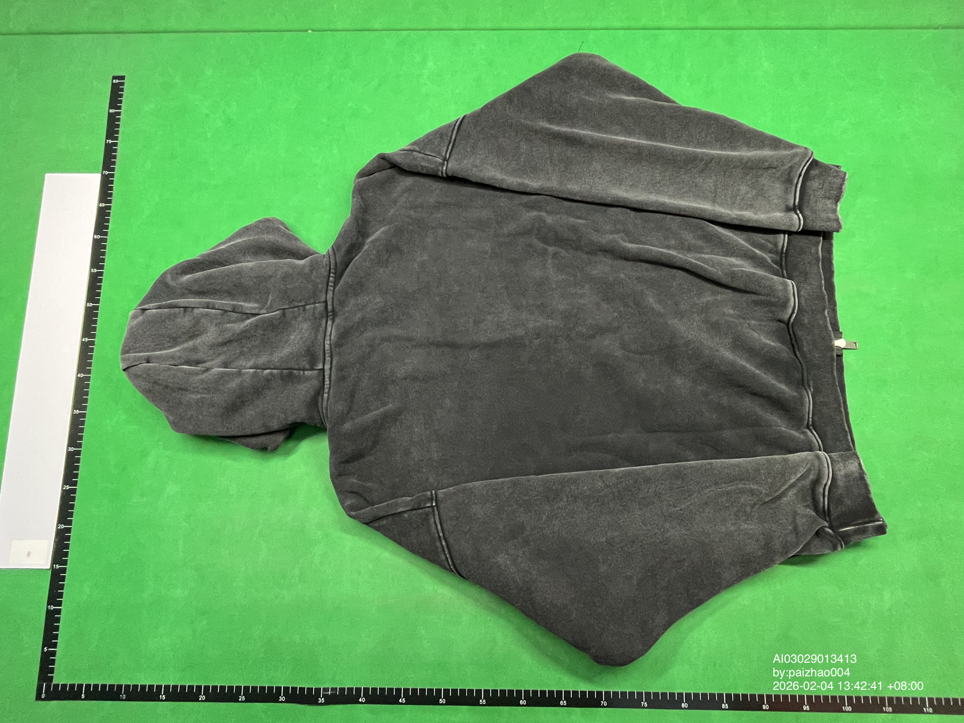 QC Photo - Unbranded Blank Washed Zip-Up Hoodies #3