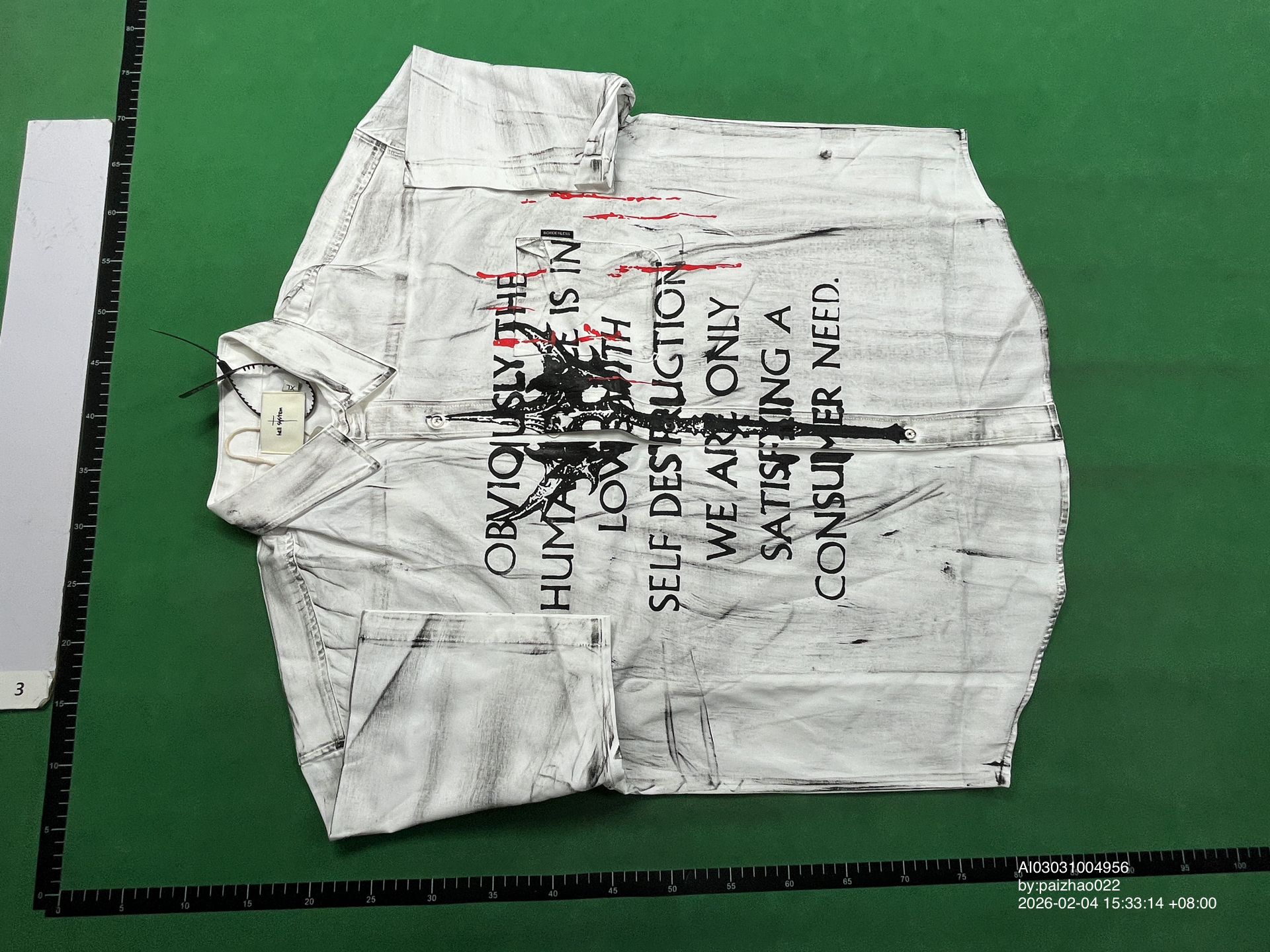 QC Photo - Hell System Distressed Short Sleeve Shirt