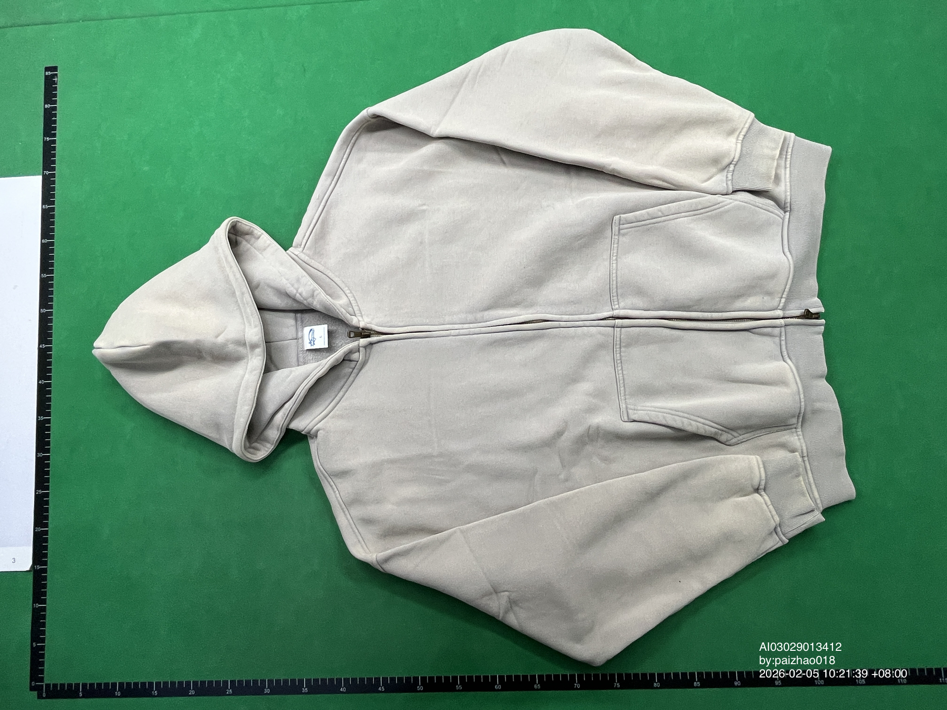 QC Photo - Unbranded Blank Washed Zip-Up Hoodies #3