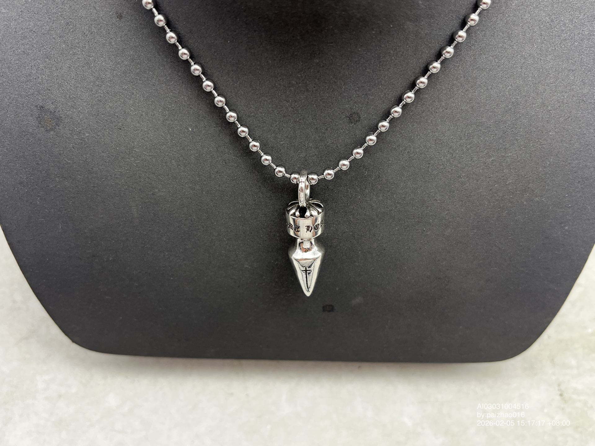 QC Photo - Chrome Hearts Bullet Necklace