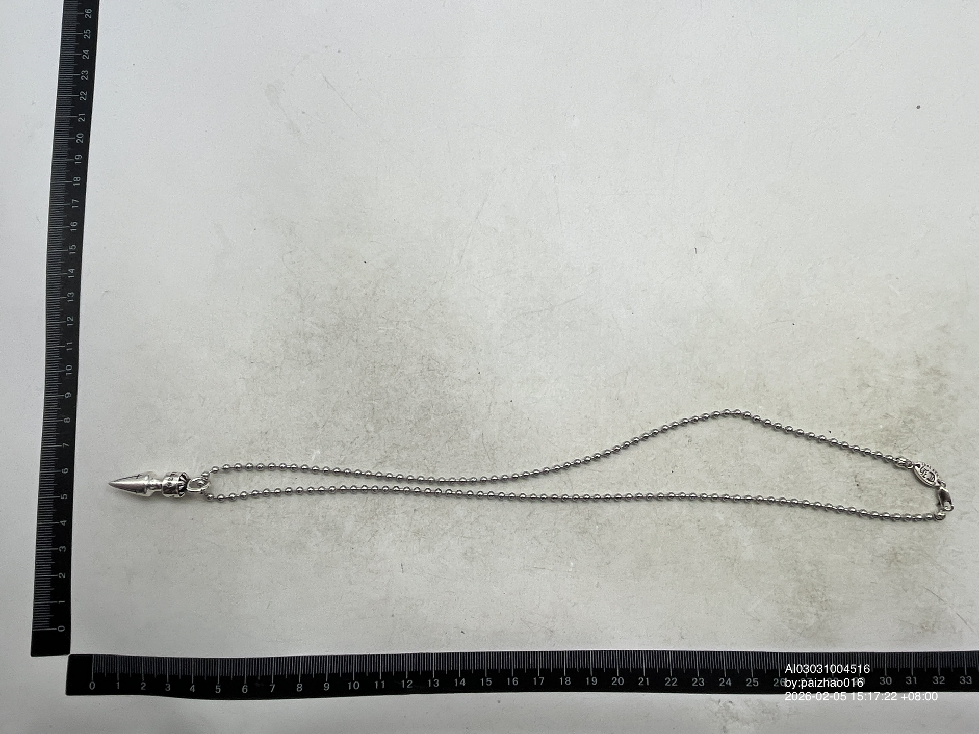 QC Photo - Chrome Hearts Bullet Necklace