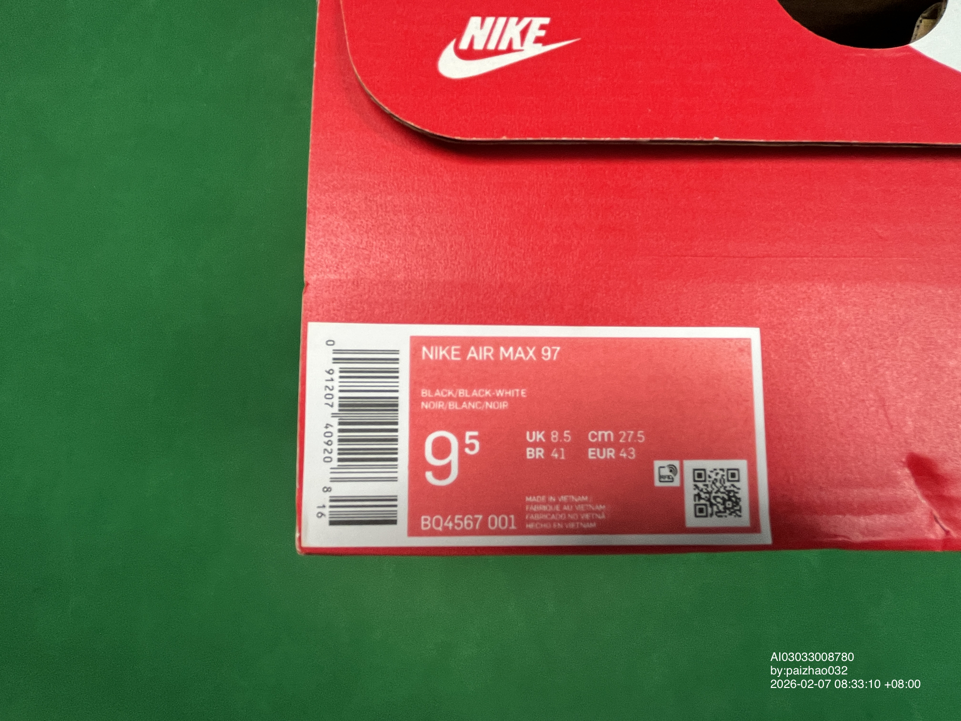 QC Photo - Nike Air Max 97 MSCHF Lil Nas X Satan Shoes