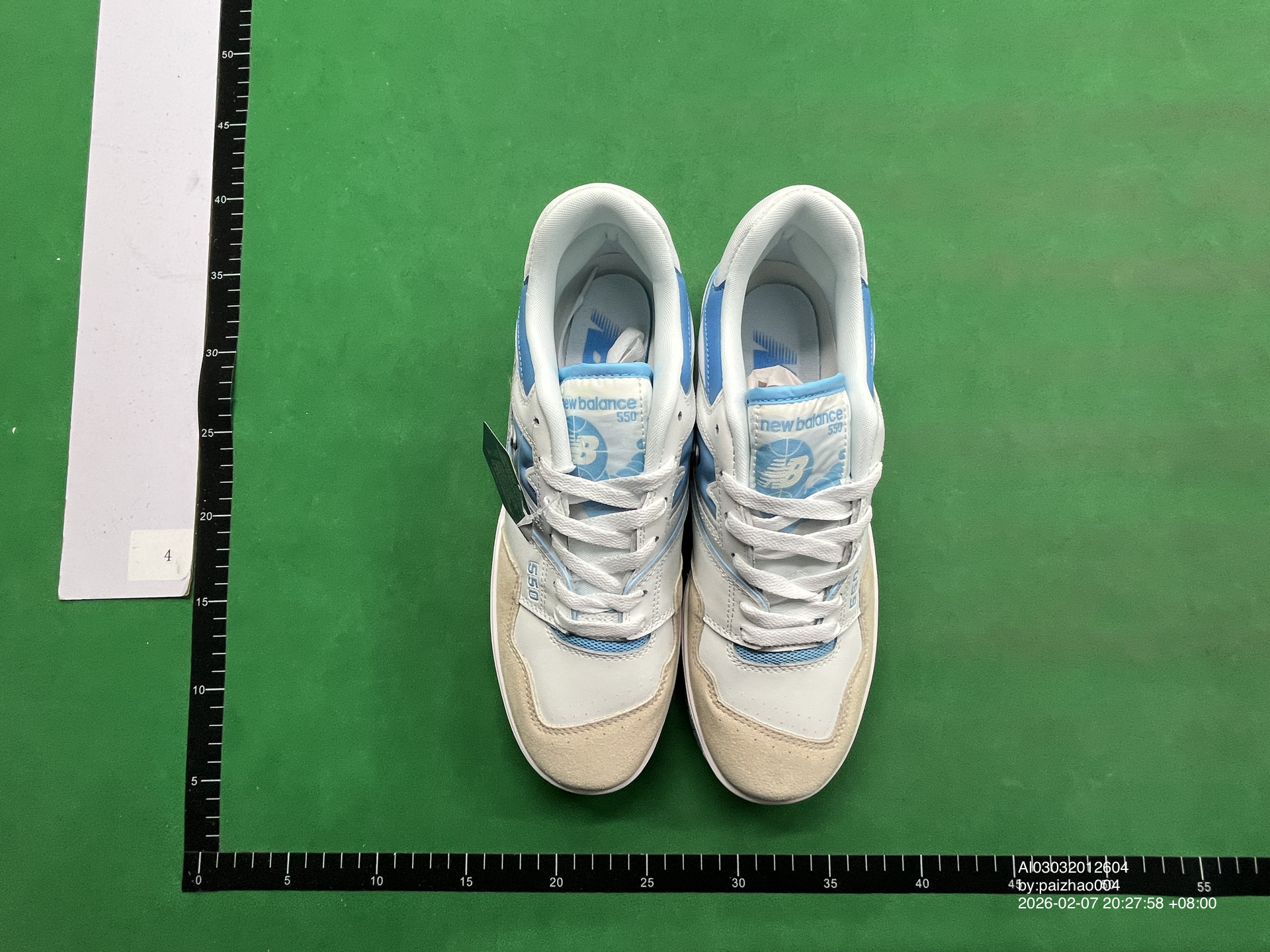QC Photo - New Balance 550 UNC White University Blue
